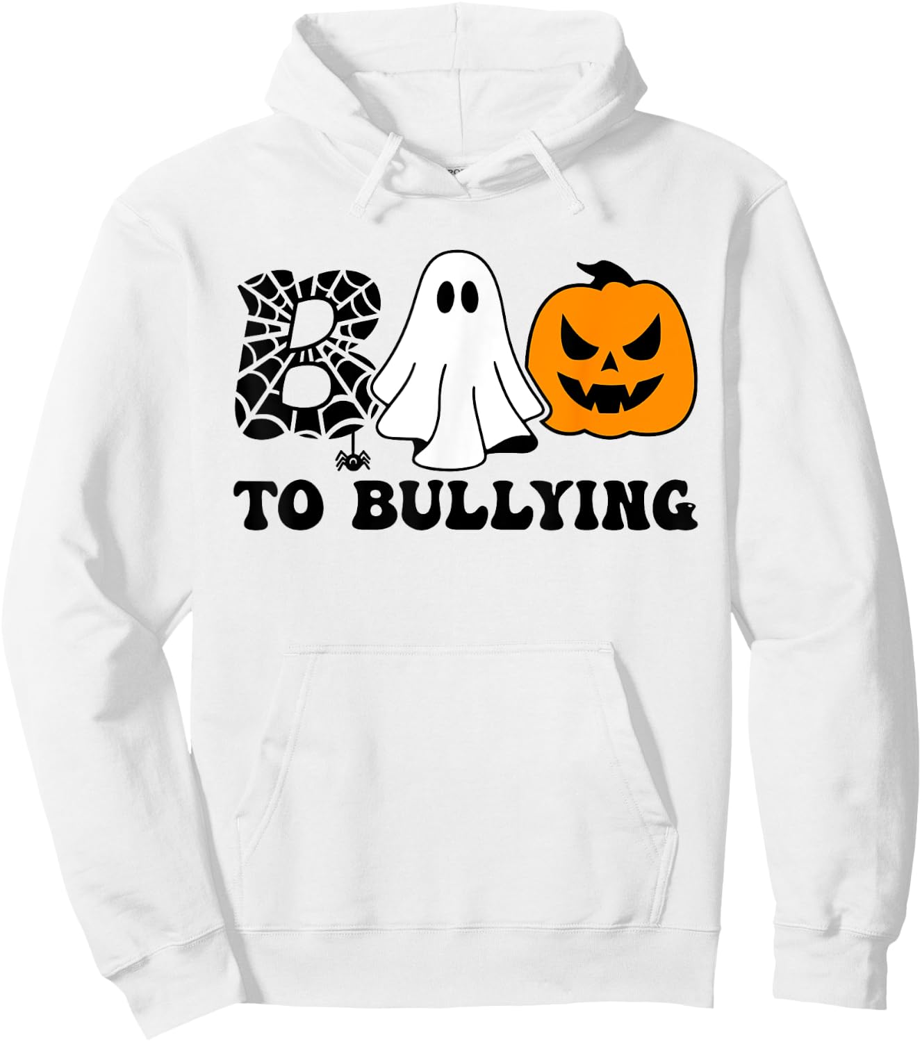 Boo To Bullying Orange Anti Bullying Unity Day Halloween Kid Hoodie - Hoodie | White