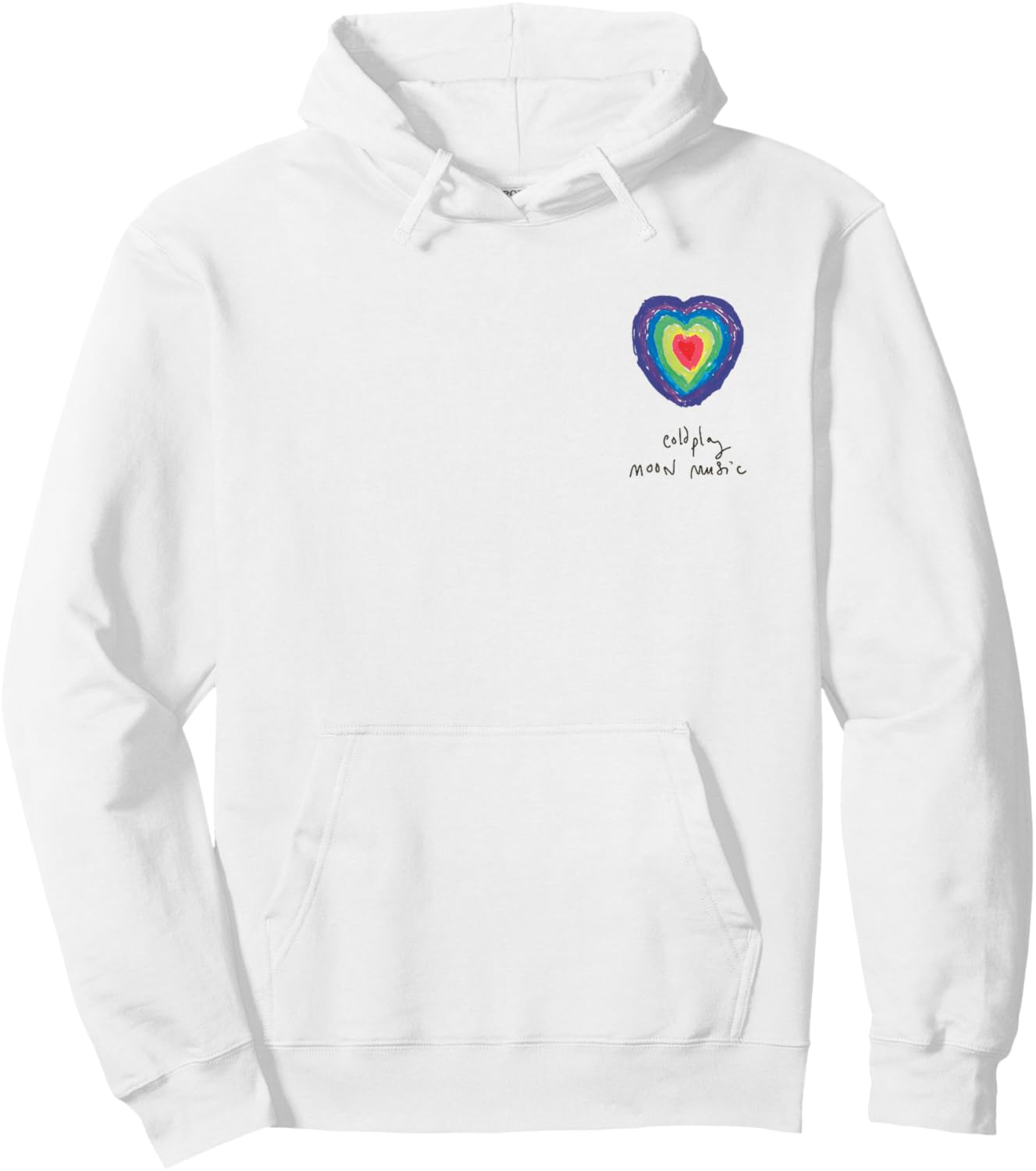 Coldplay Moon Music Heart Amazon Exclusive , White Hoodie - Hoodie | White