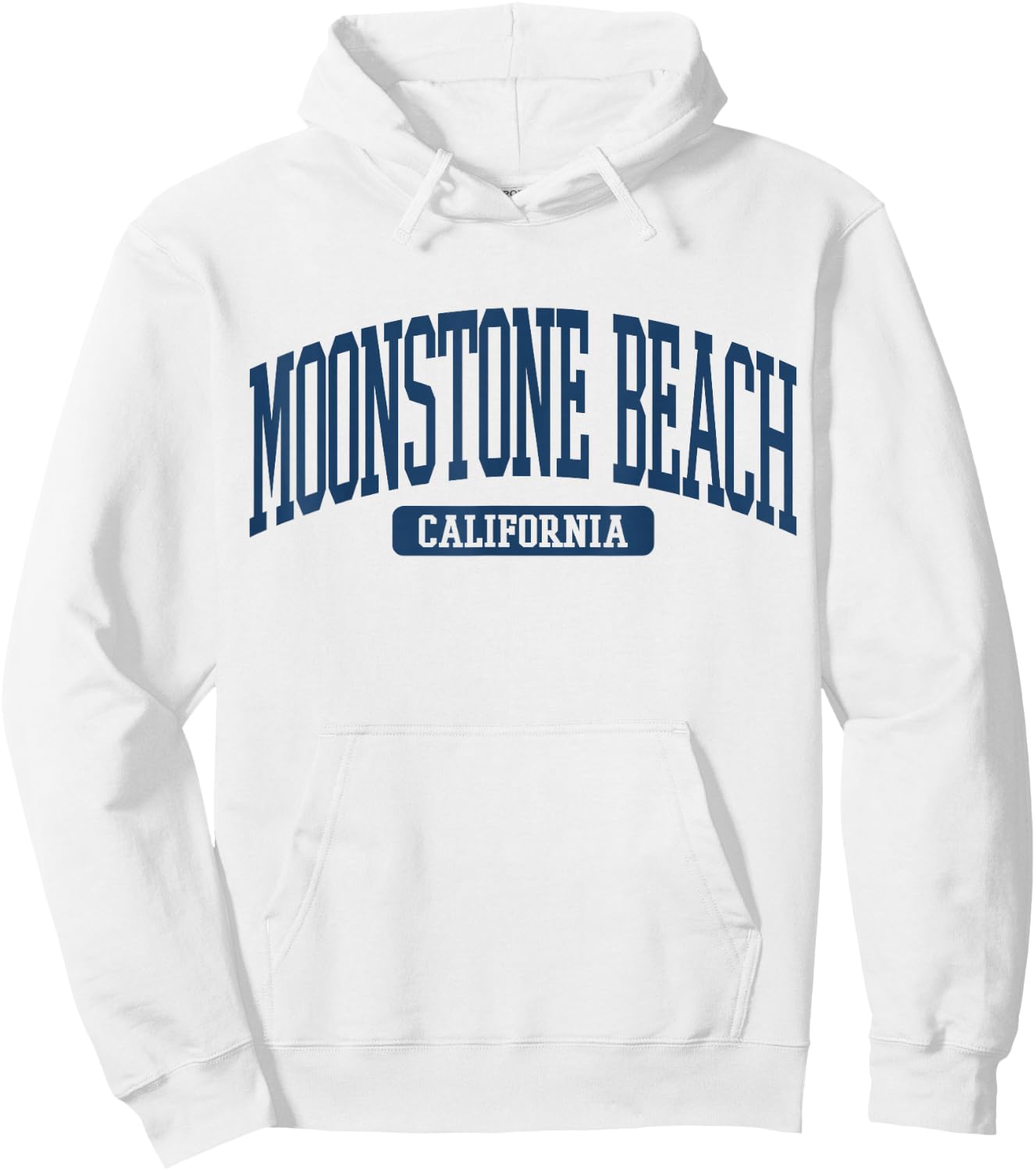 Moonstone Beach California Souvenir Beach, Retro, Vintage Hoodie - Hoodie | White