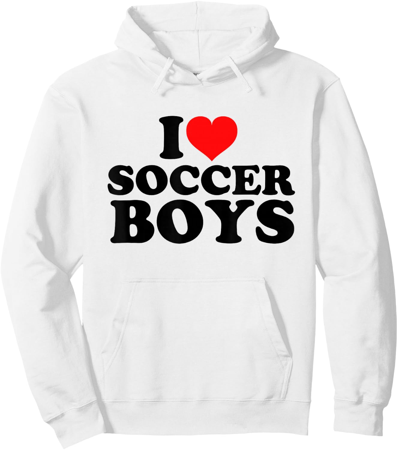 I Love Soccer Boys Hoodie - Hoodie | White