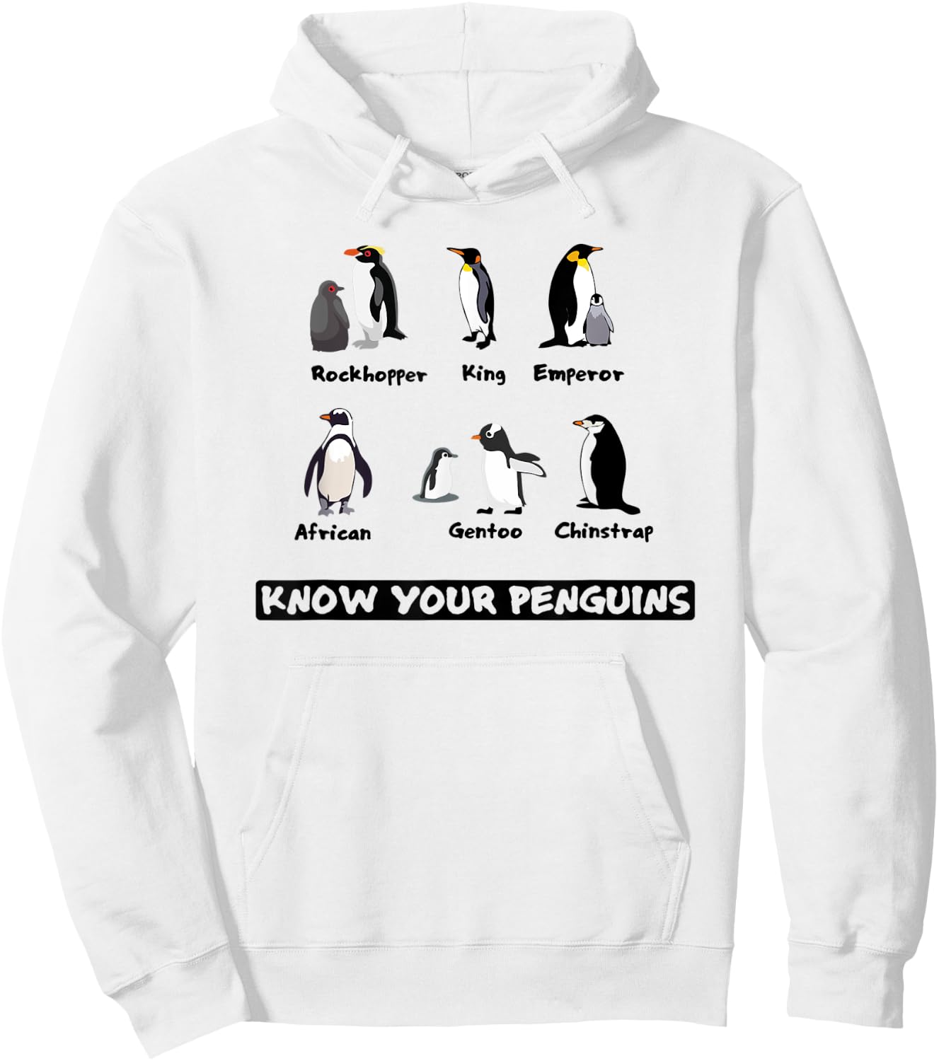 Know Your Penguins, Animals Of The World, Men's Hoodie - Hoodie | White
