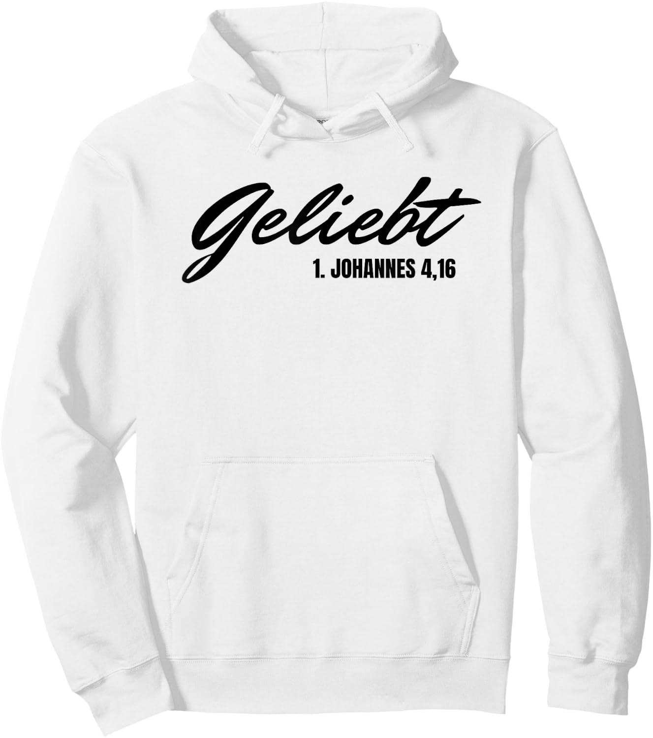 Geliebt 1. Johannes 4 16 Bibelvers Christliches Damen Herren Hoodie - Hoodie | White