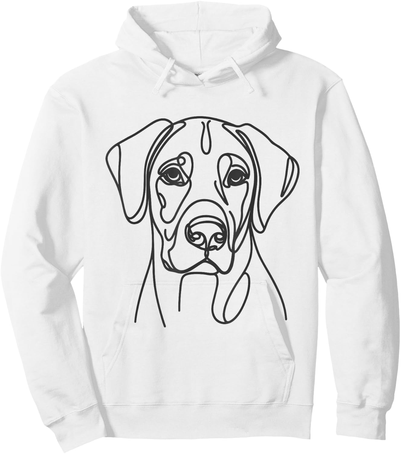 Line Art Dad Mom Dog Rhodesian Rigdeback Hoodie - Hoodie | White