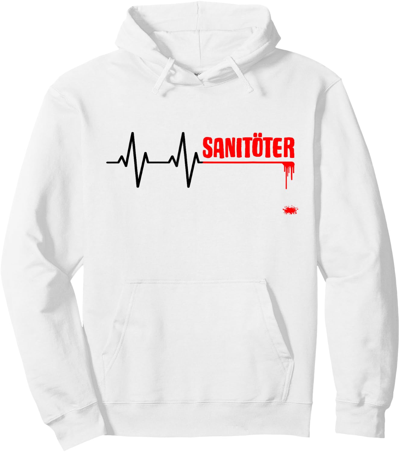 Rettungssanitäter Fun Shop - Sanitöter Notfallsanitäter Rettungssanitäter Sanitäter , Weiß, Klein, Männer, Halbarm, , Klassisch, V-Ausschnitt, 1 Count, 0 Taschen, EU 43, Maschinenwäsche Hoodie - Hoodie | White