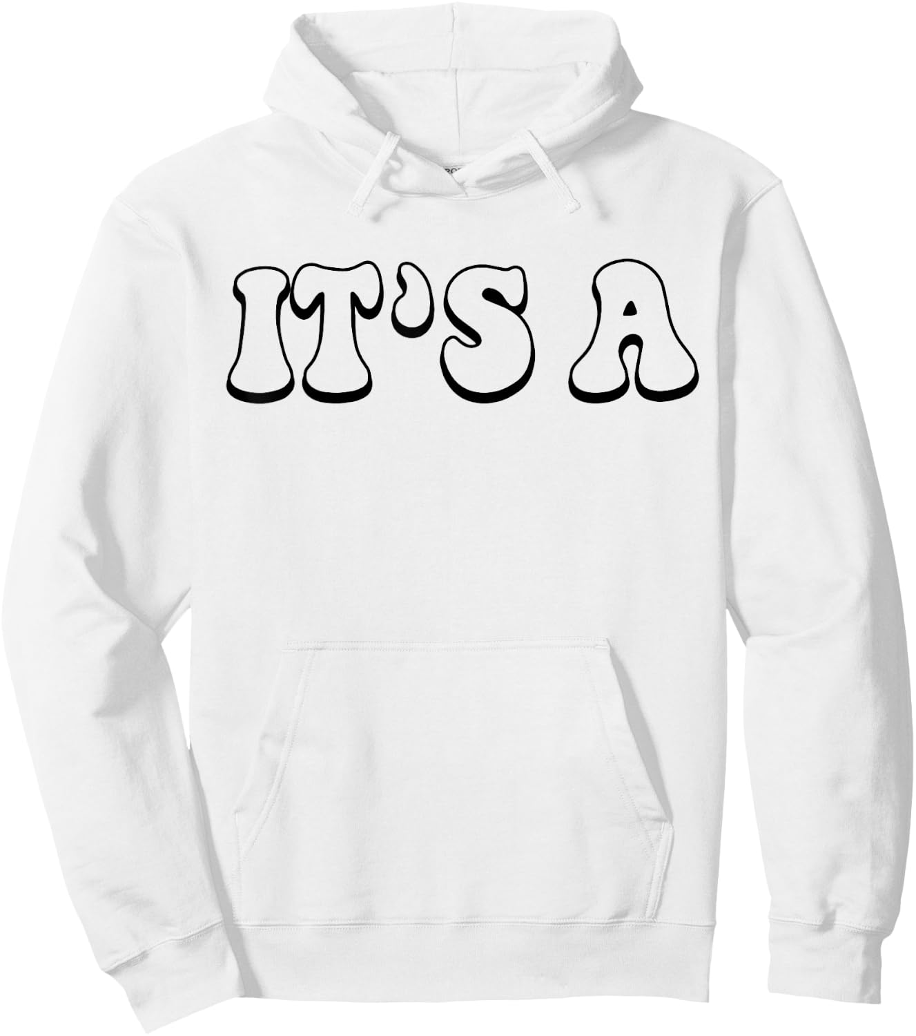 Gender Reveal Pink Or Blue Painted Handprints Groovy Retro Hoodie - Hoodie | White