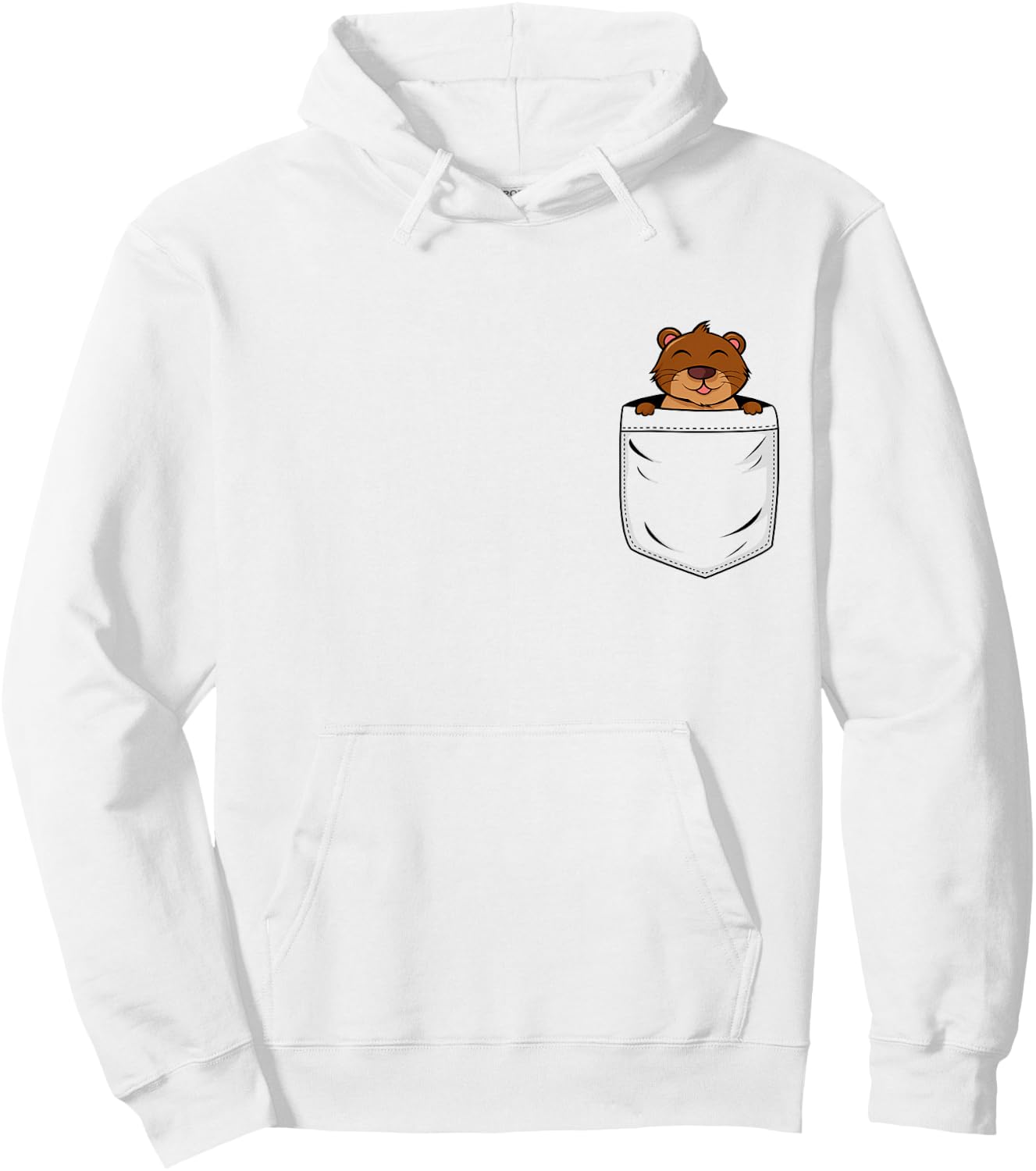 Otter Lovers Cute Funny Otter In Pocket Hoodie - Hoodie | White