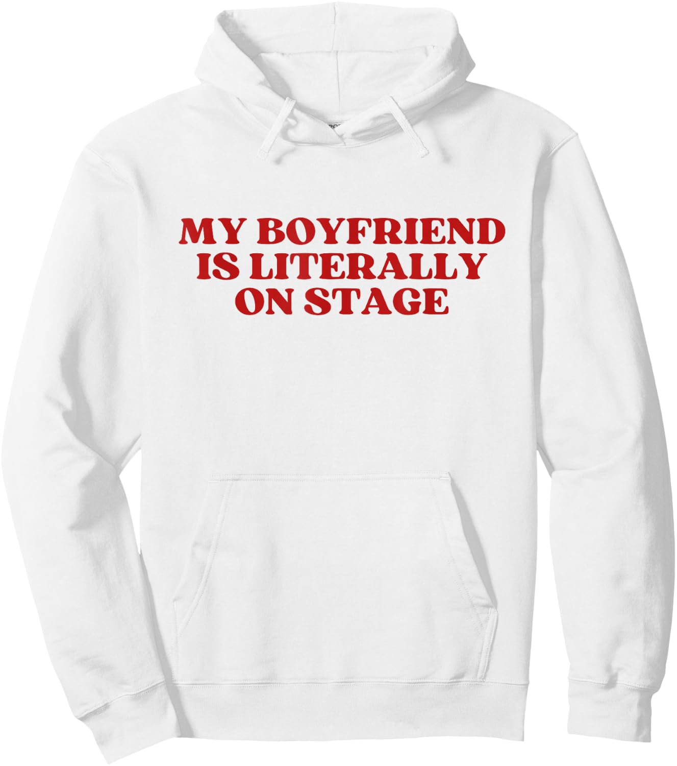 My Boyfriend Is Literally On Stage Y2k Aesthetic , Blue, S Hoodie - Hoodie | White