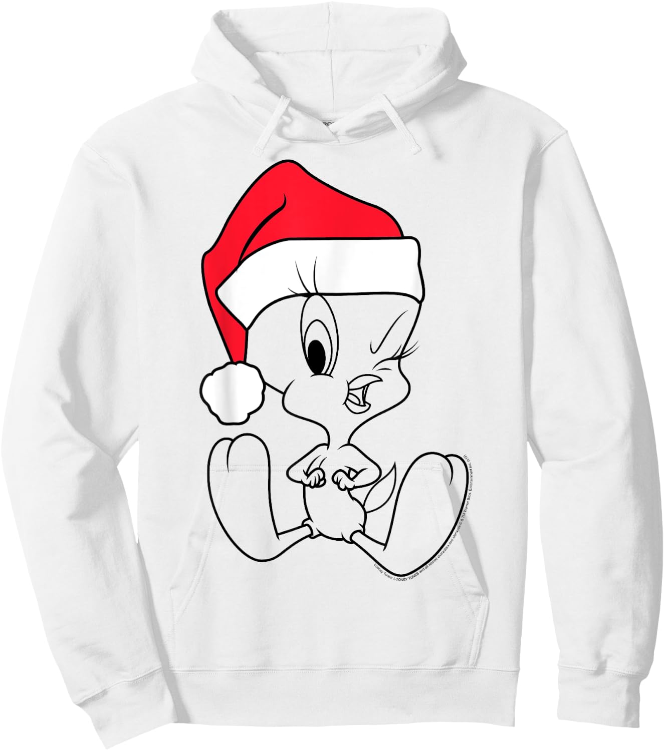 Looney Tunes Christmas Tweety Bird Line Art Hoodie - Hoodie | White