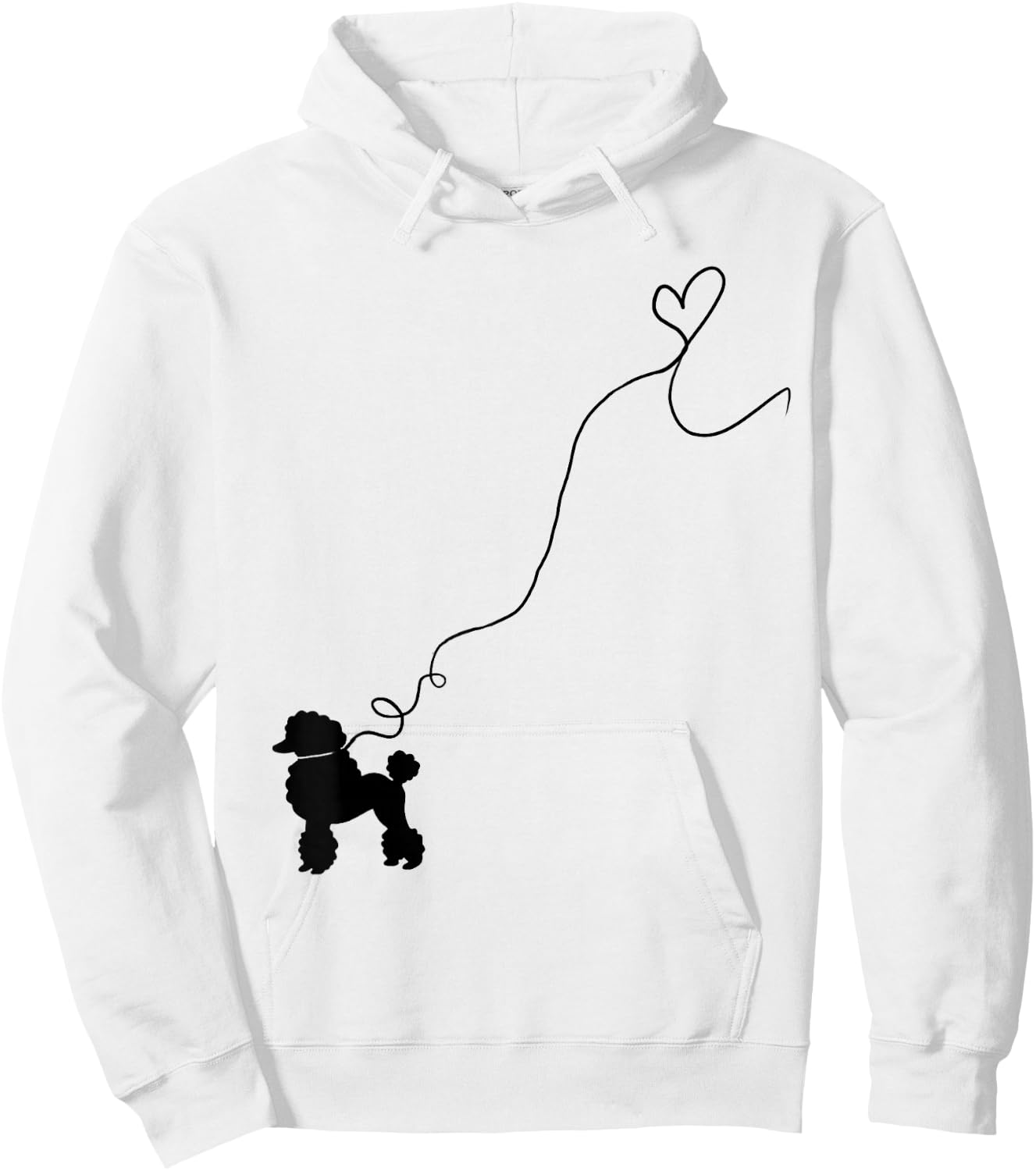 Sock Hop 50s Costume Poodle Shirt Cute Poodle 1950's Heart Hoodie - Hoodie | White