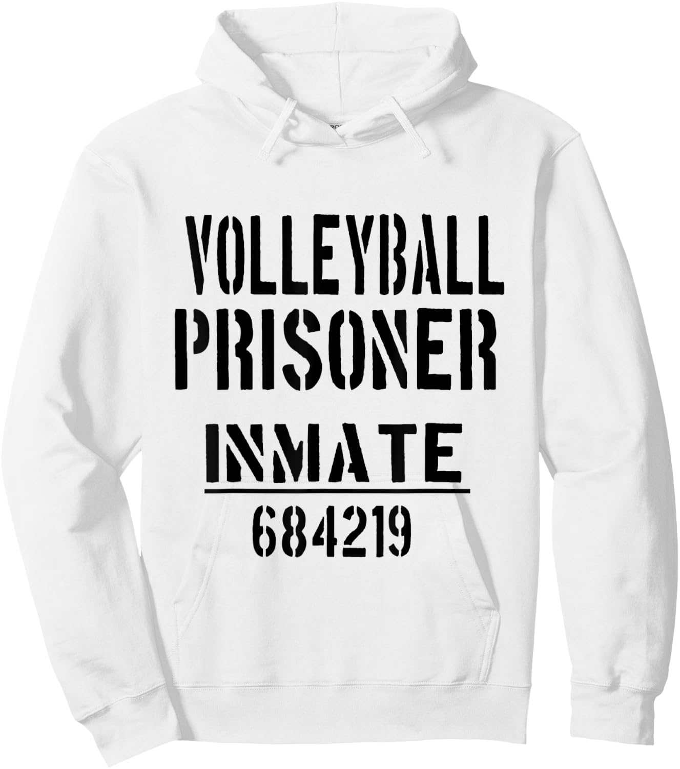 Volleyball Halloween Costume - Funny Prisoner Jail Inmate Hoodie - Hoodie | White