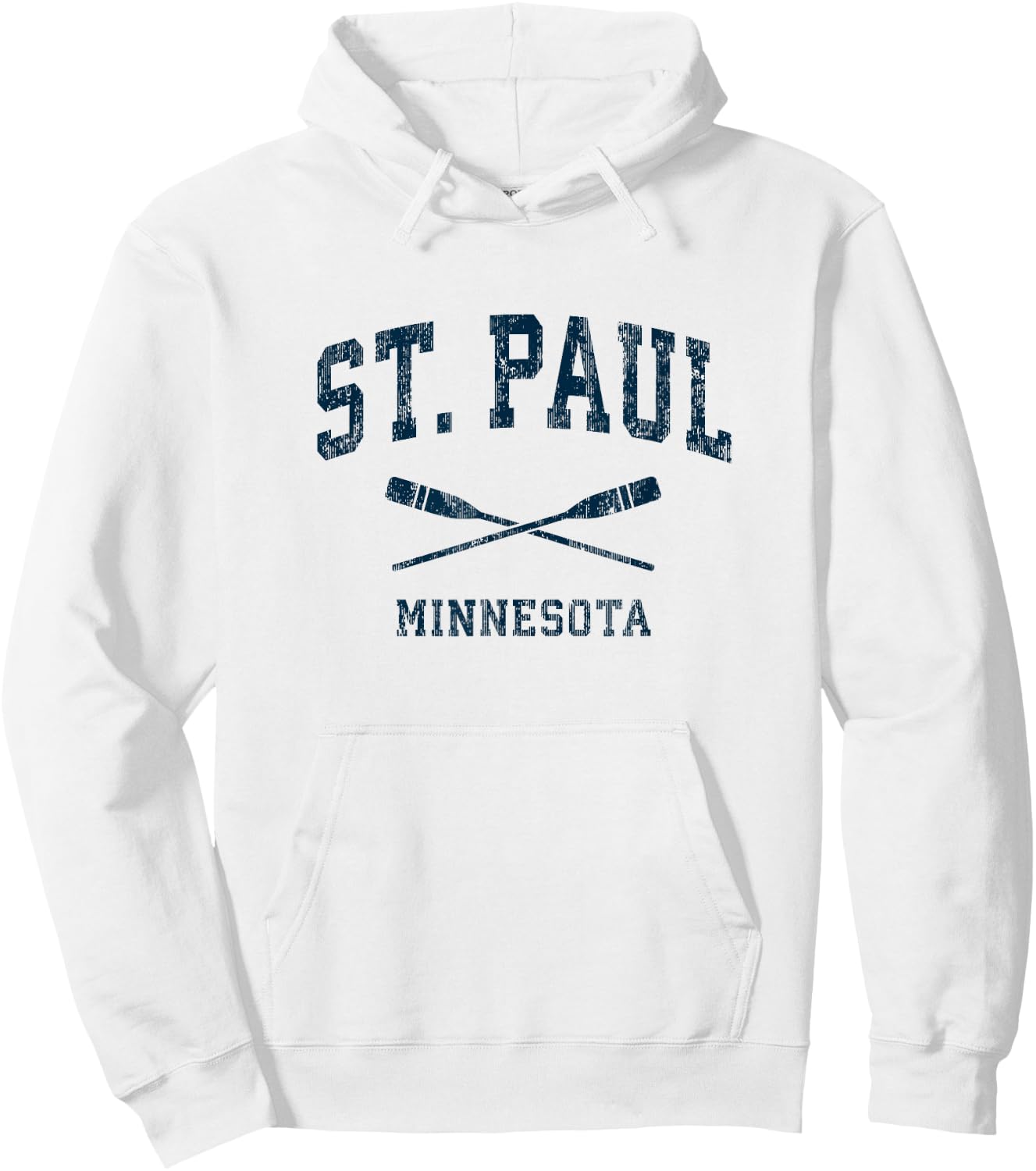St. Paul Minnesota Vintage Nautical Paddles Sports Oars Hoodie - Hoodie | White