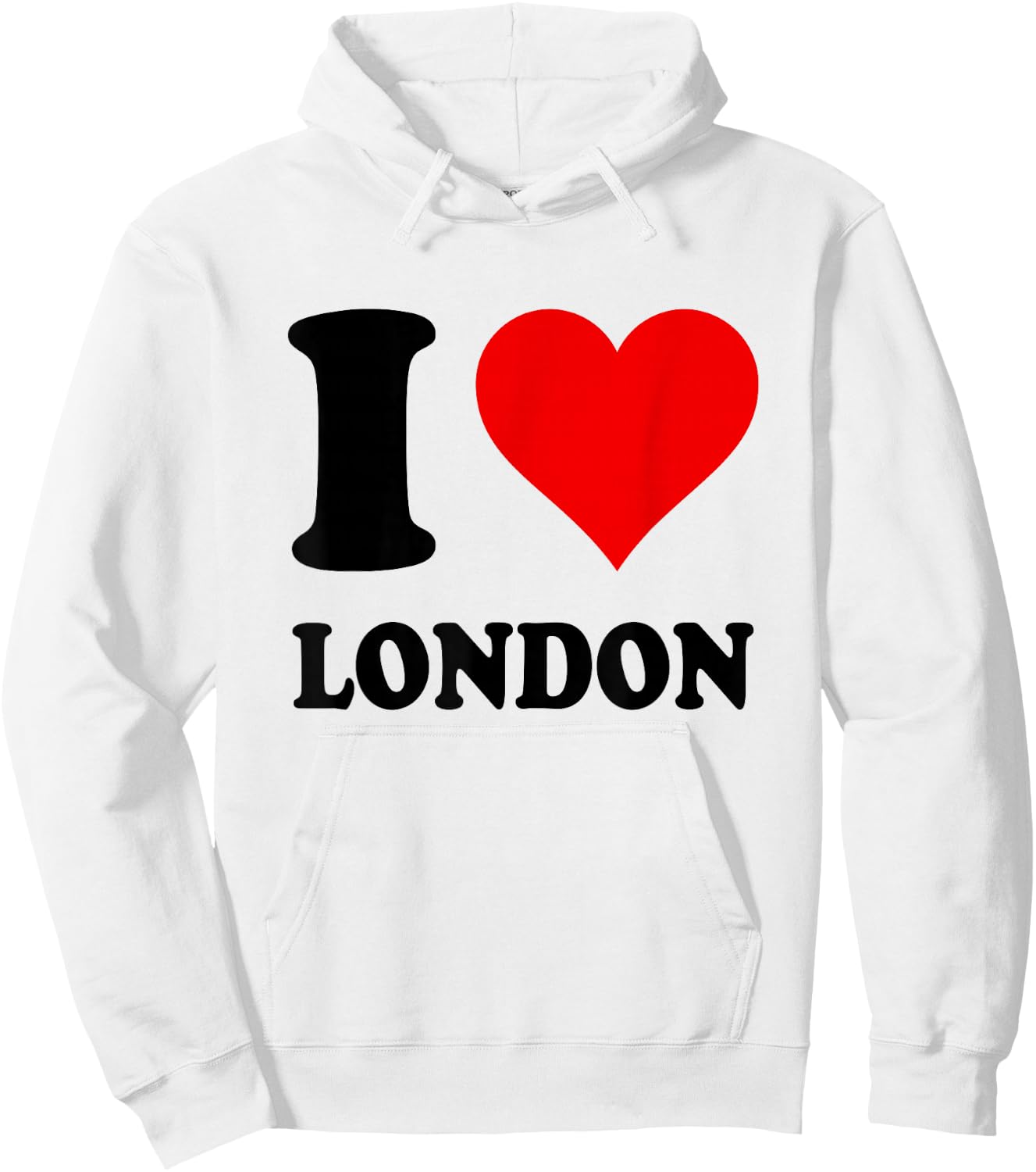 I Love London , White Hoodie - Hoodie | White