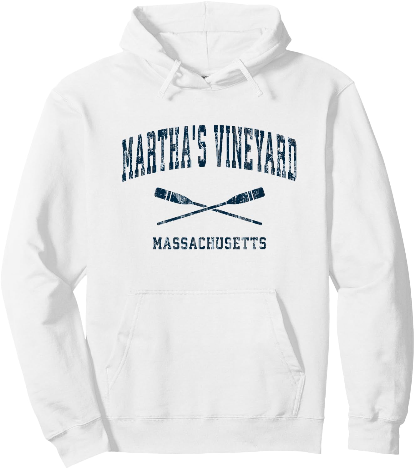 Martha's Vineyard Massachusetts Vintage Nautical Paddles Spo Hoodie - Hoodie | White