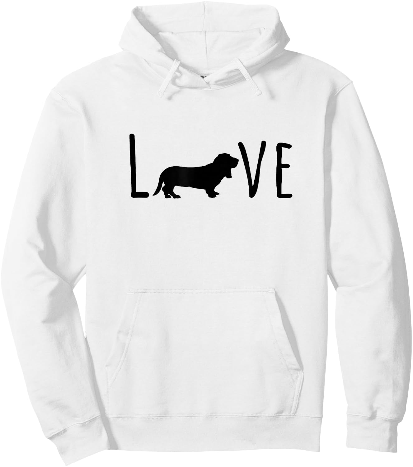 Bassett Hound Dog - Mom Dad Cute Funny Hoodie - Hoodie | White