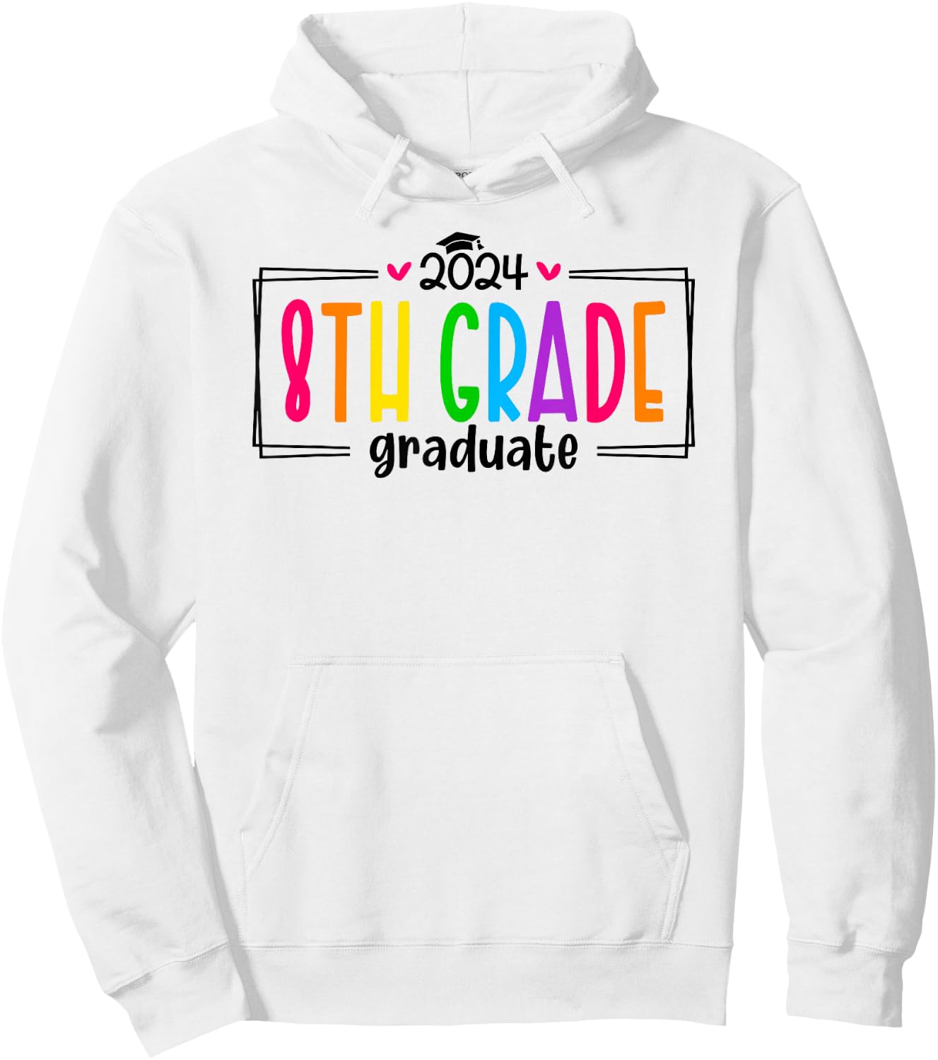 8th Eighth Grade Graduation 2024 Graduate Last Day of School Hoodie - Hoodie | White
