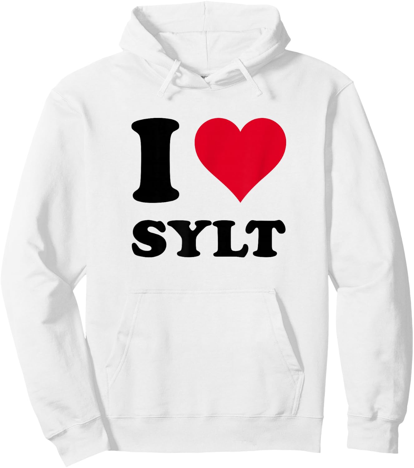 I Love Sylt , White Hoodie - Hoodie | White