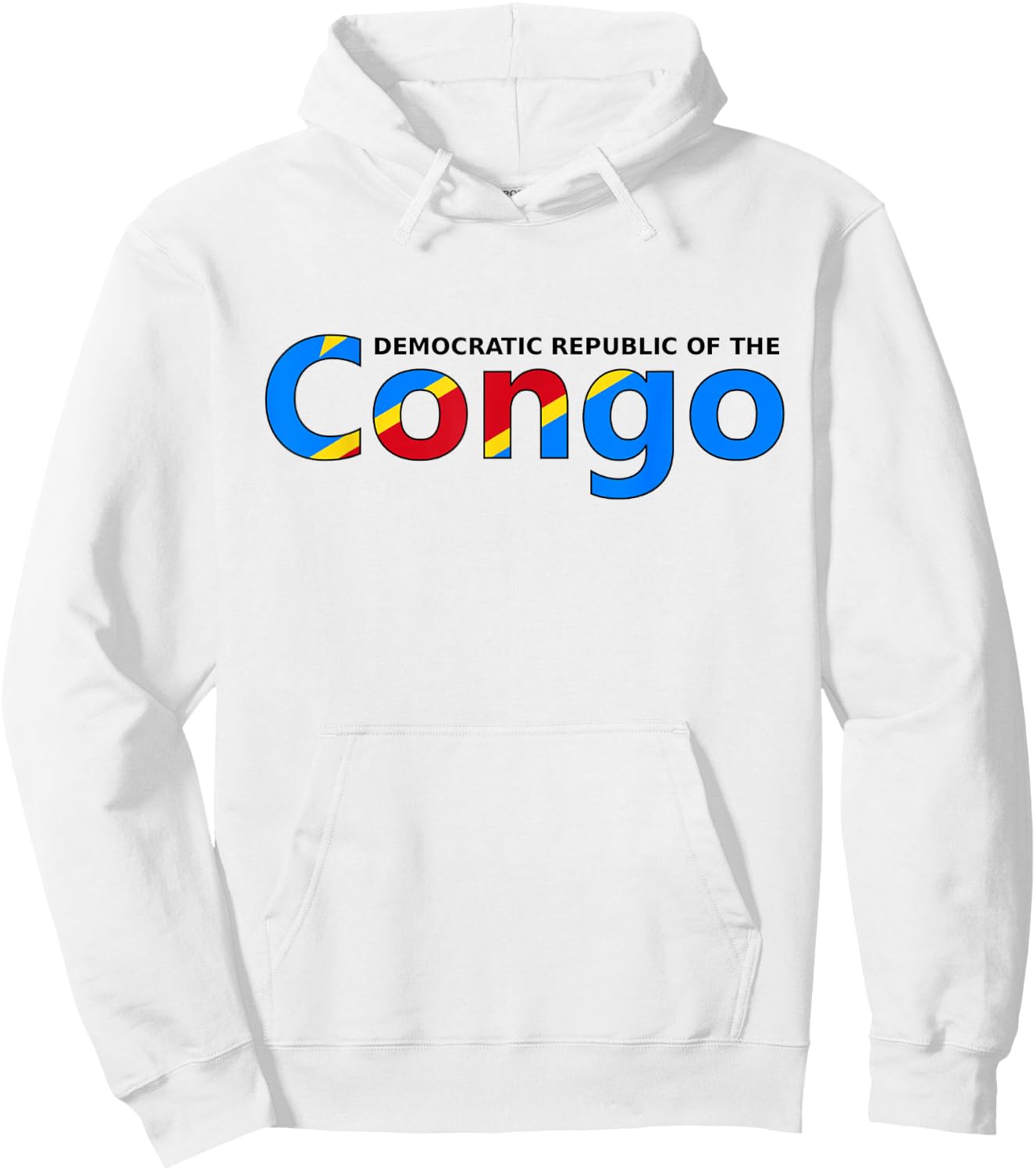 Congolese Flag of The DRC African Men Women Kids Congo Hoodie - Hoodie | White