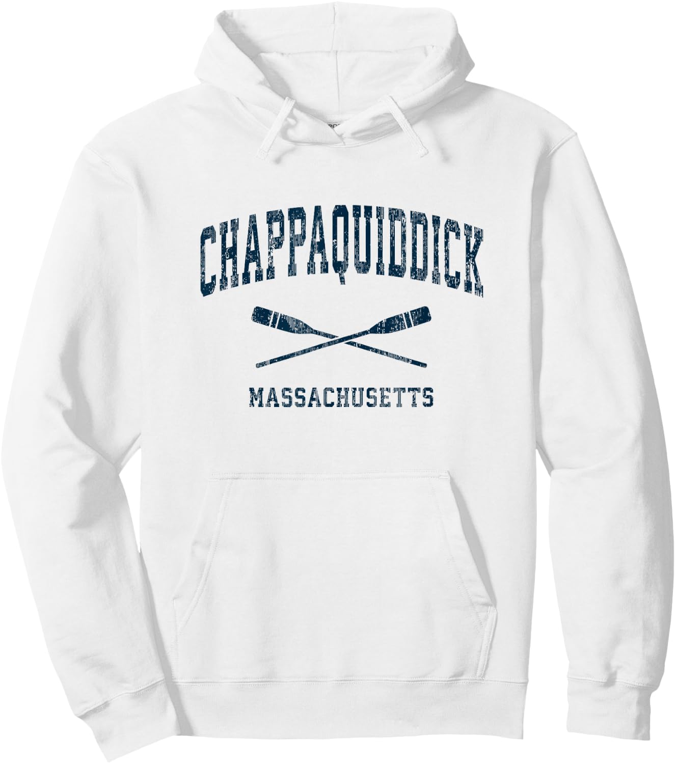 Chappaquiddick Massachusetts Vintage Nautical Paddles Sports Hoodie - Hoodie | White