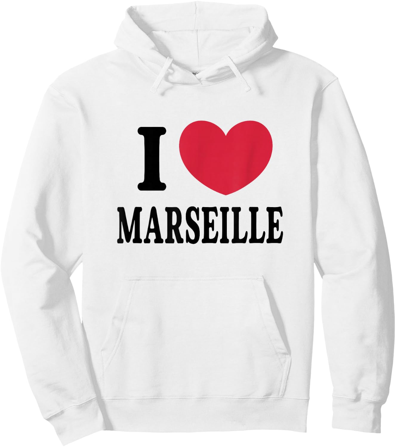 I Love Marseille , white, S Hoodie - Hoodie | White