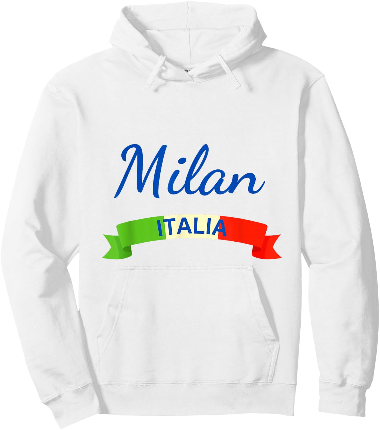Milan Italy Flag Roma Italia Souvenir Matching Italian Hoodie - Hoodie | White