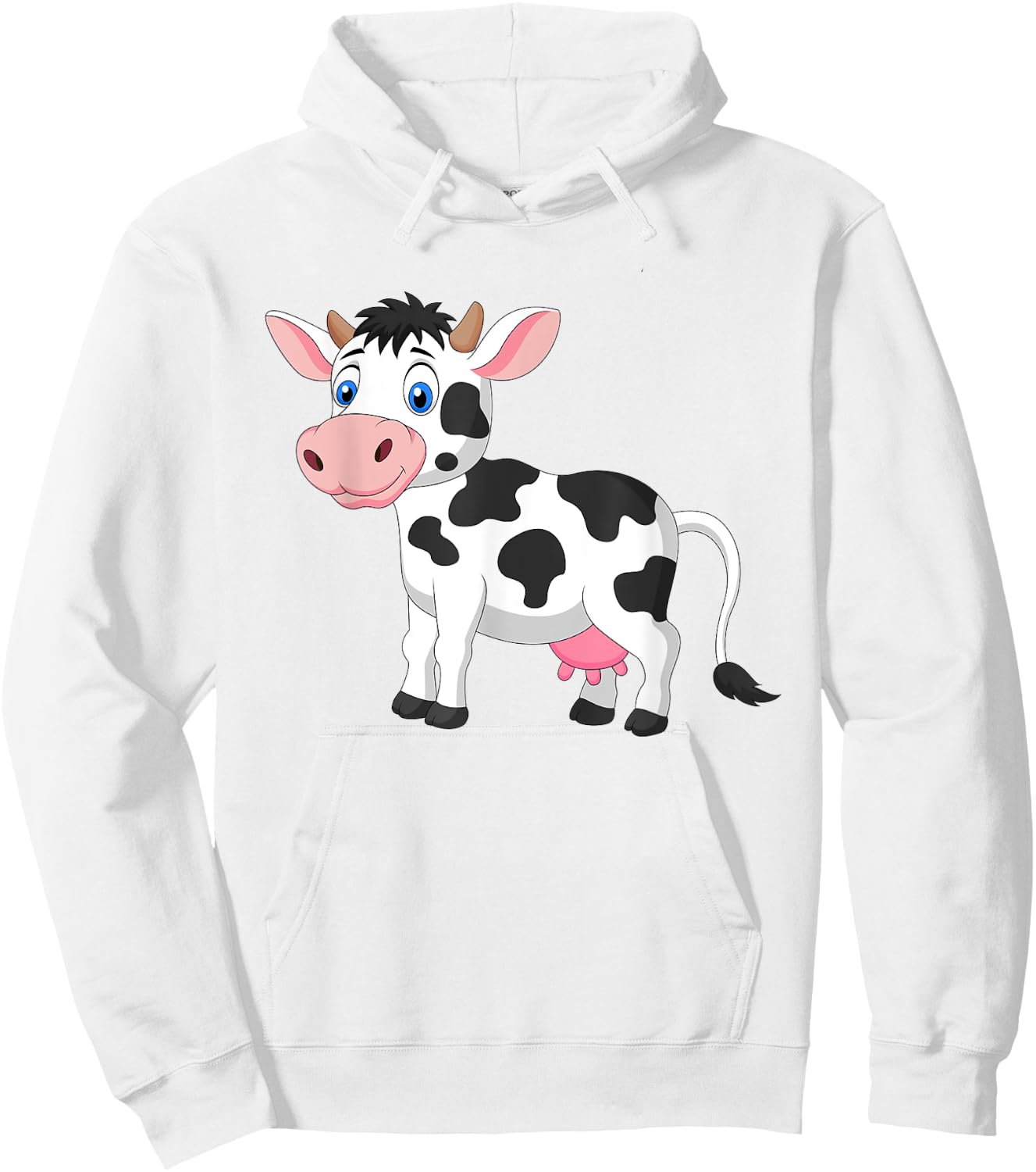 Cute Dairy Cow Pattern Kids , white, S Hoodie - Hoodie | White