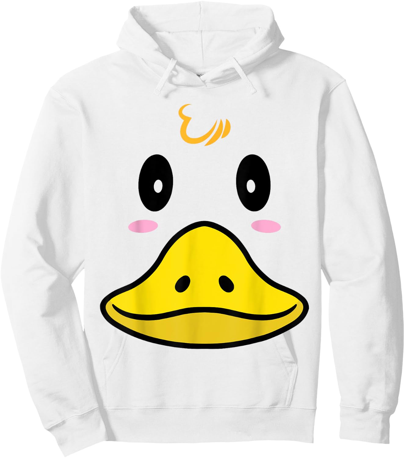 Duck Costume Cute Rubber Ducky Face Halloween Hoodie - Hoodie | White