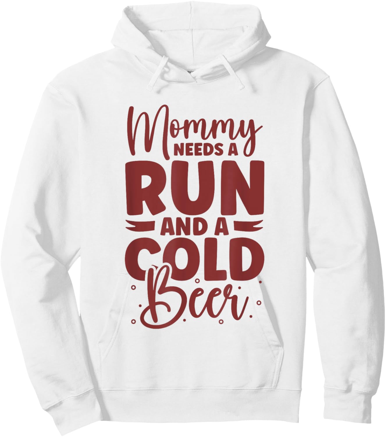 Running and beer - Mom Hoodie - Hoodie | White