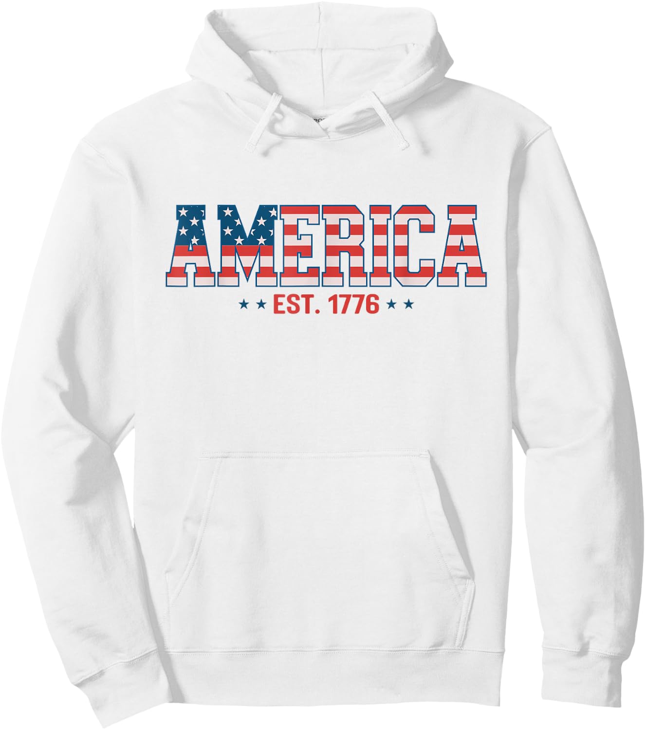 USA Since 1776 Flag American Independence 4th July Patriotic Men Hoodie - Hoodie | White