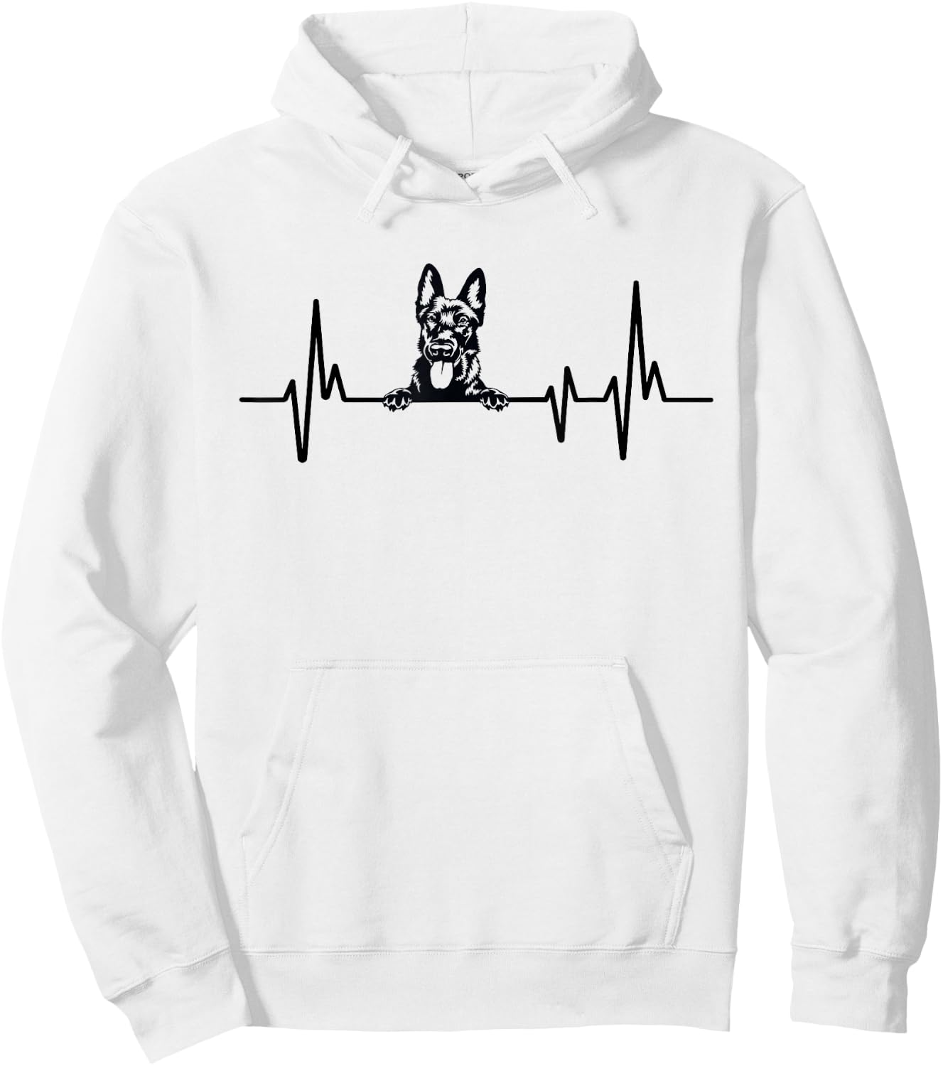 Heartbeat Dog Design Dutch Shepherd Men Women Kids Hoodie - Hoodie | White