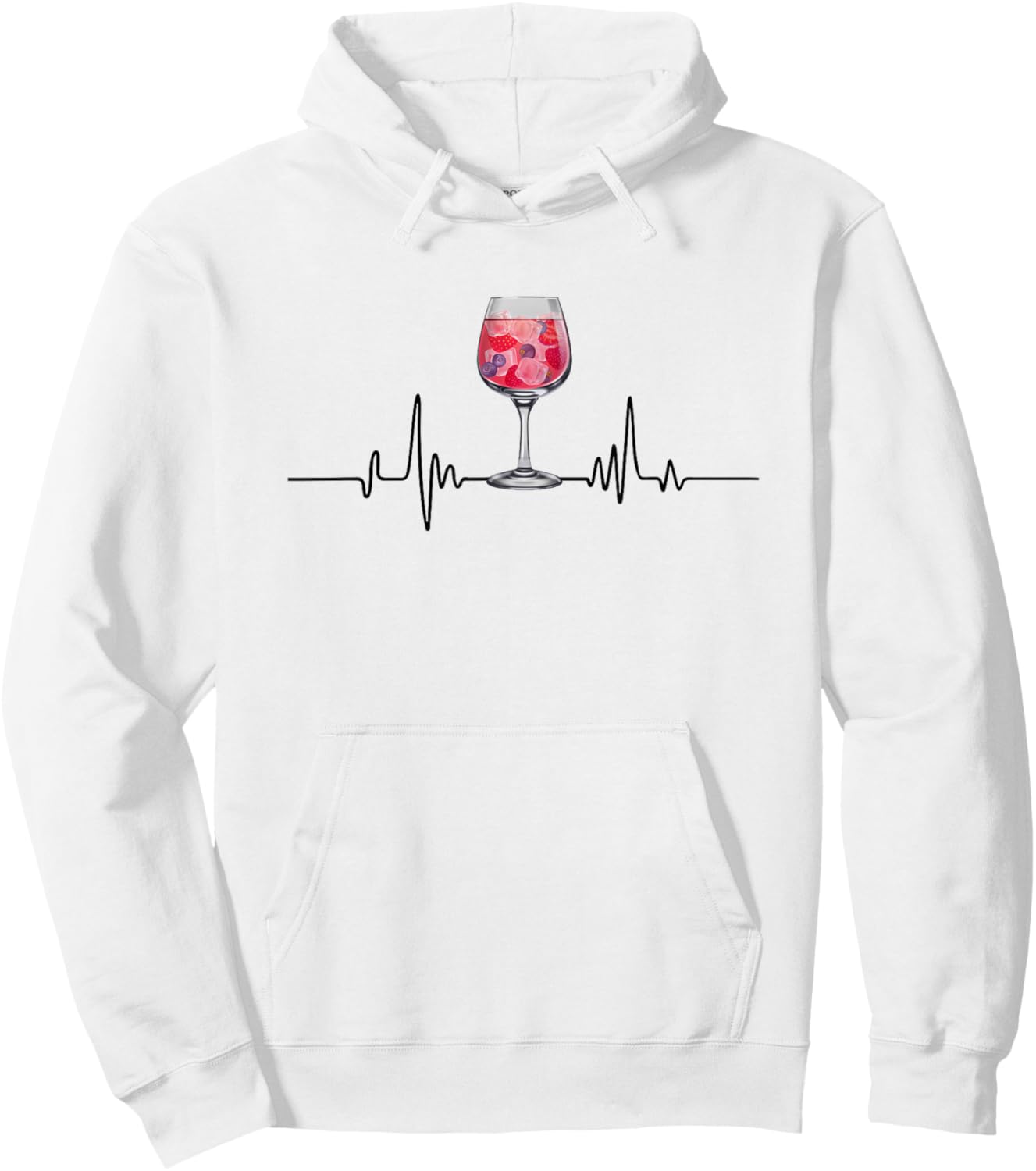 Heartbeat Wildberry Lillet Fruits Cocktail Summer Alcohol , gray Hoodie - Hoodie | White