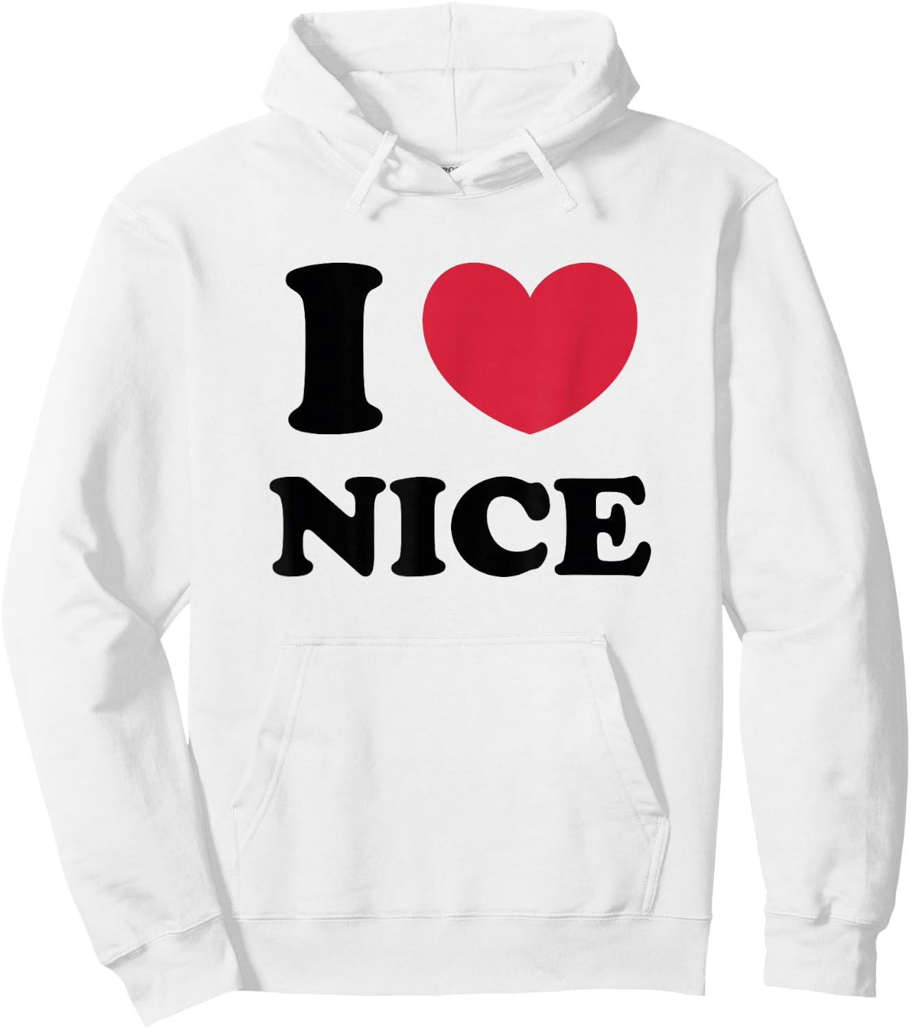 I Love Nice , white, S Hoodie - Hoodie | White