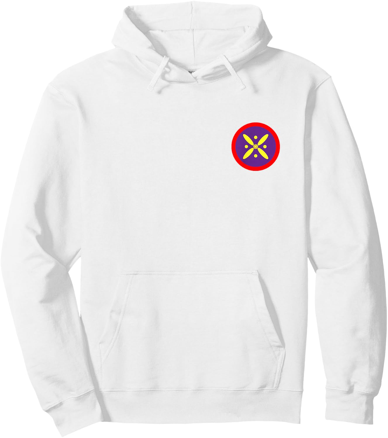 Derafsh Kaviani Lotus Flower Iranian History Flag Badge , gray Hoodie - Hoodie | White