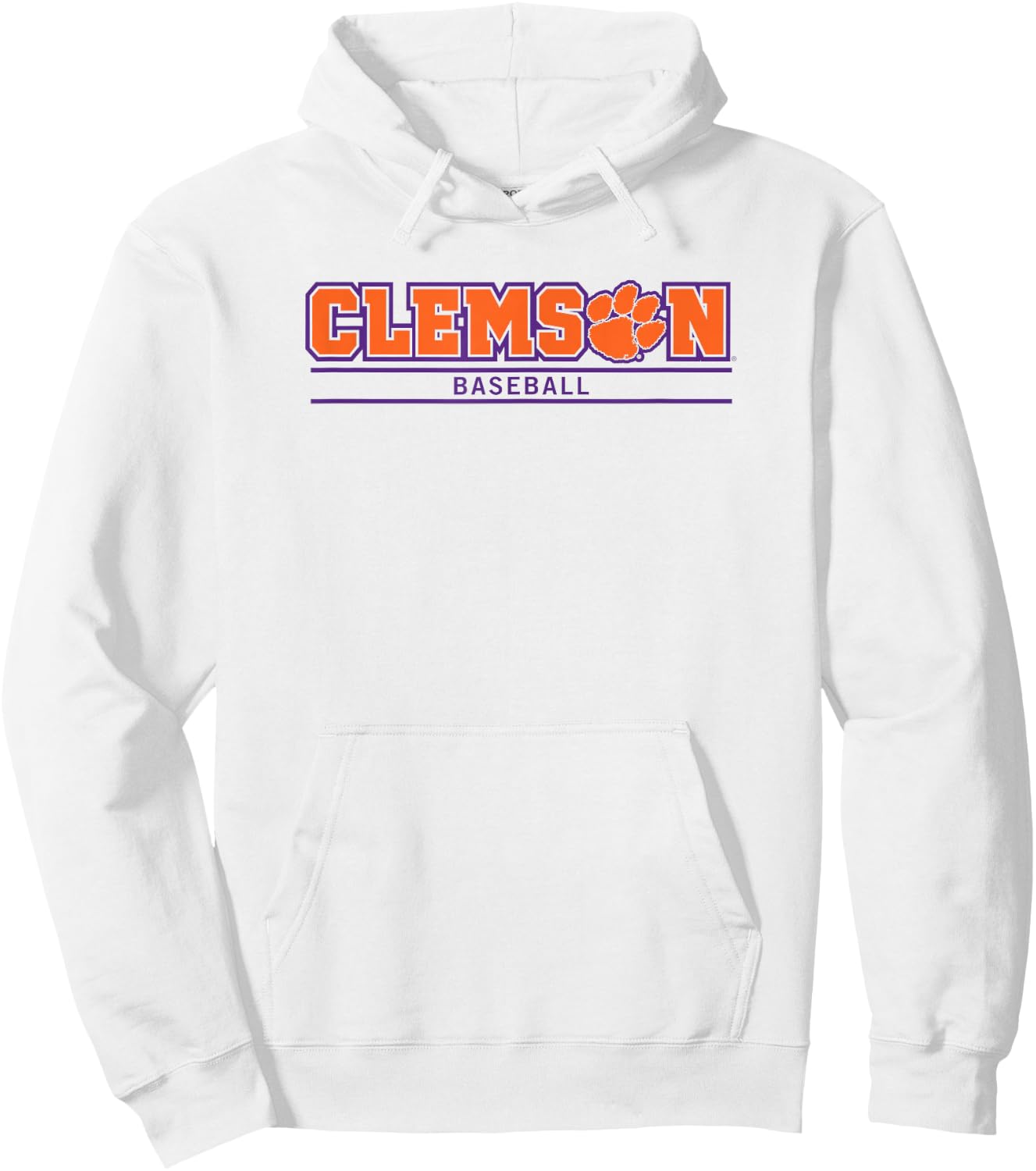 Clemson Tigers Baseball Athletics White Officially Licensed Hoodie - Hoodie | White