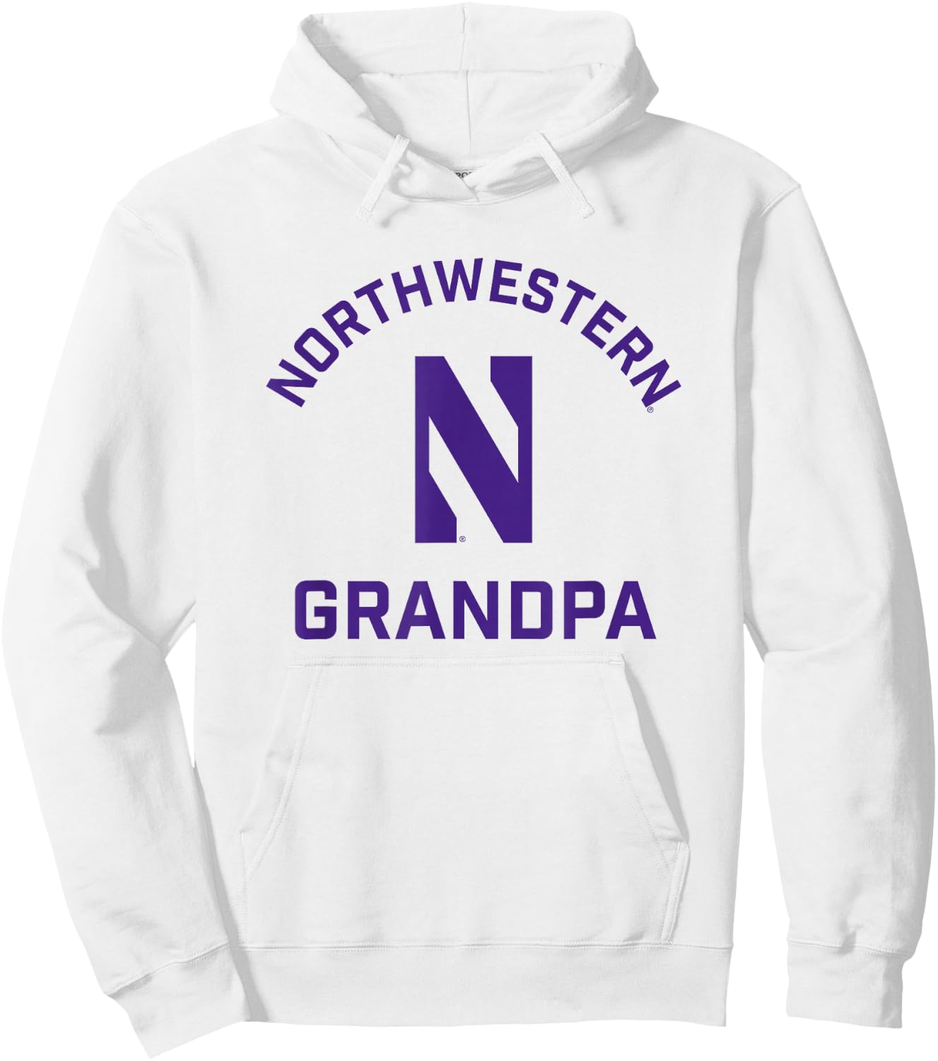 Northwestern University Wildcats Arched Grandpa Hoodie - Hoodie | White