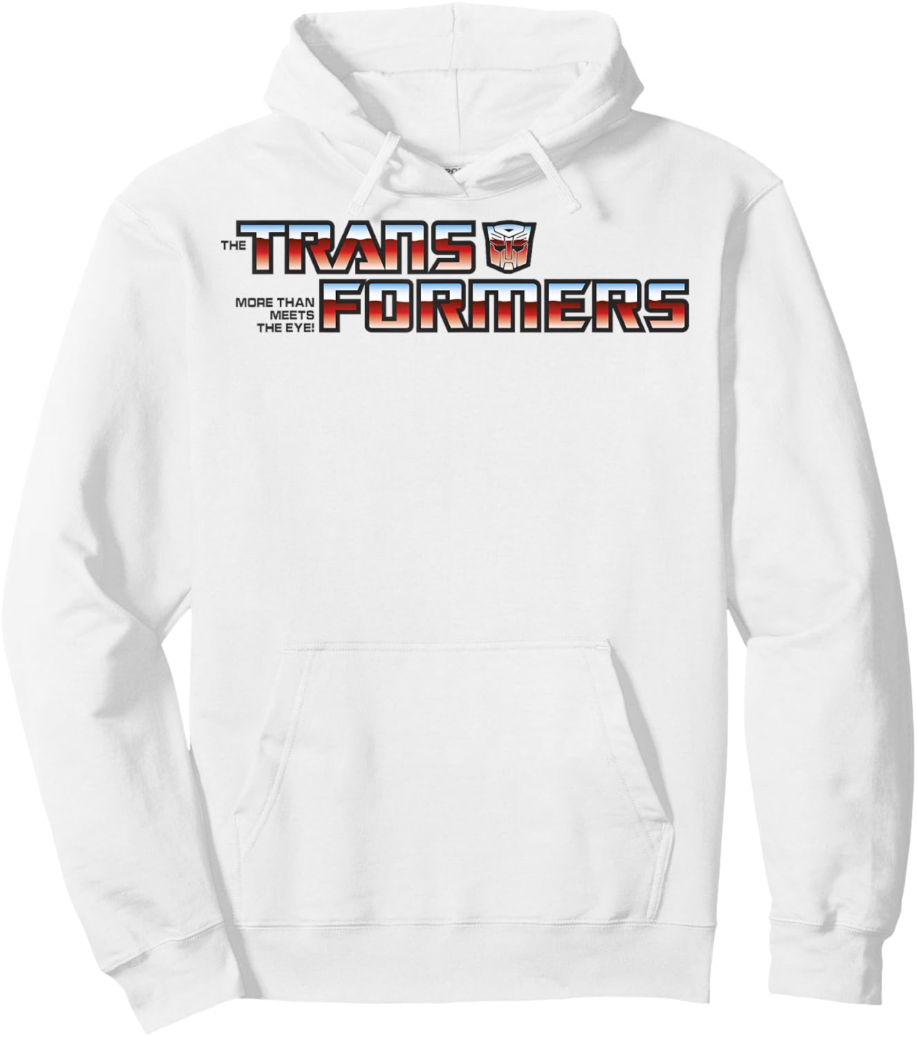 Transformers Red Gradient Classic Vintage Logo Hoodie - Hoodie | White