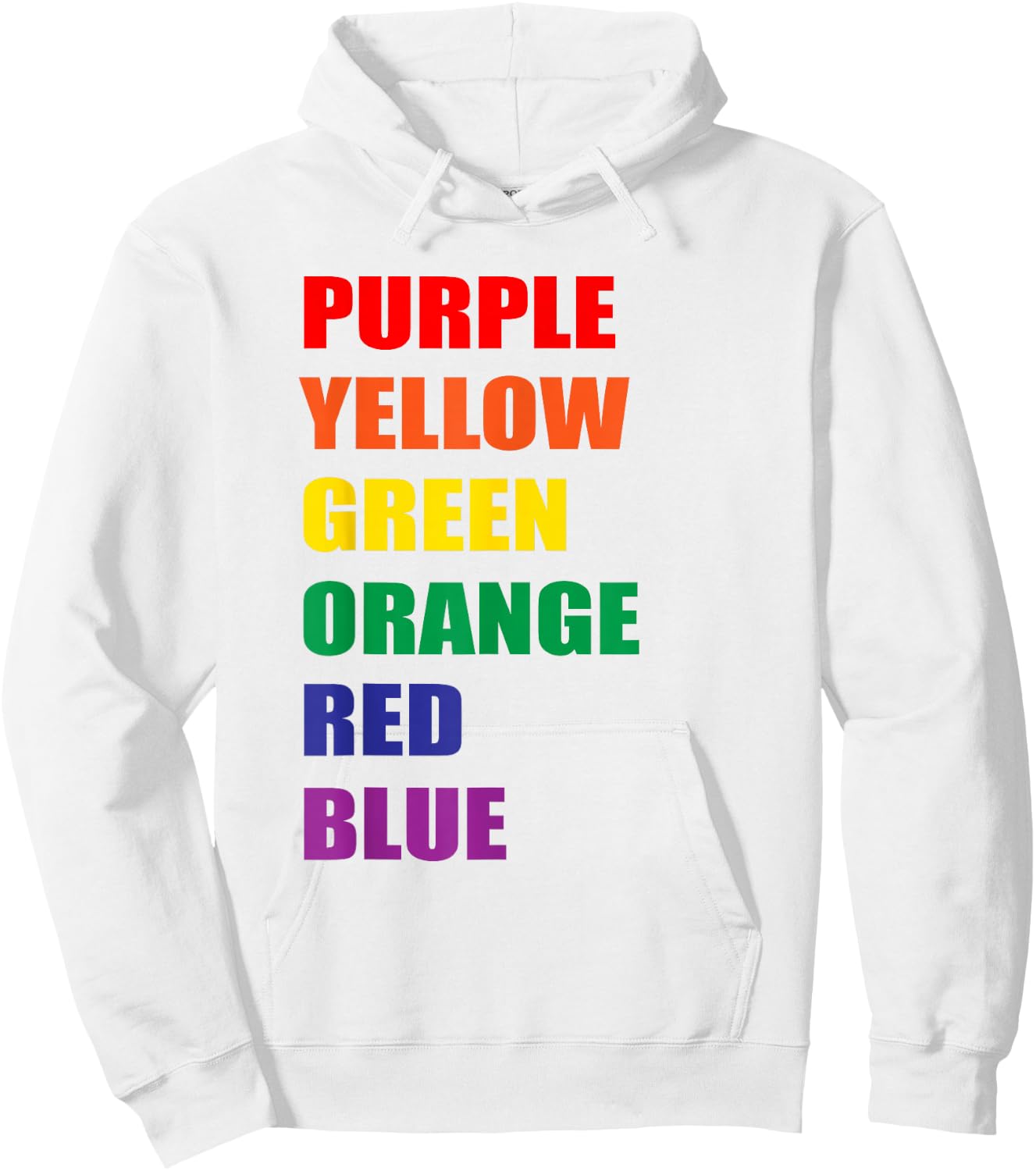 Optical Illusion - Rainbow Colors Hoodie - Hoodie | White