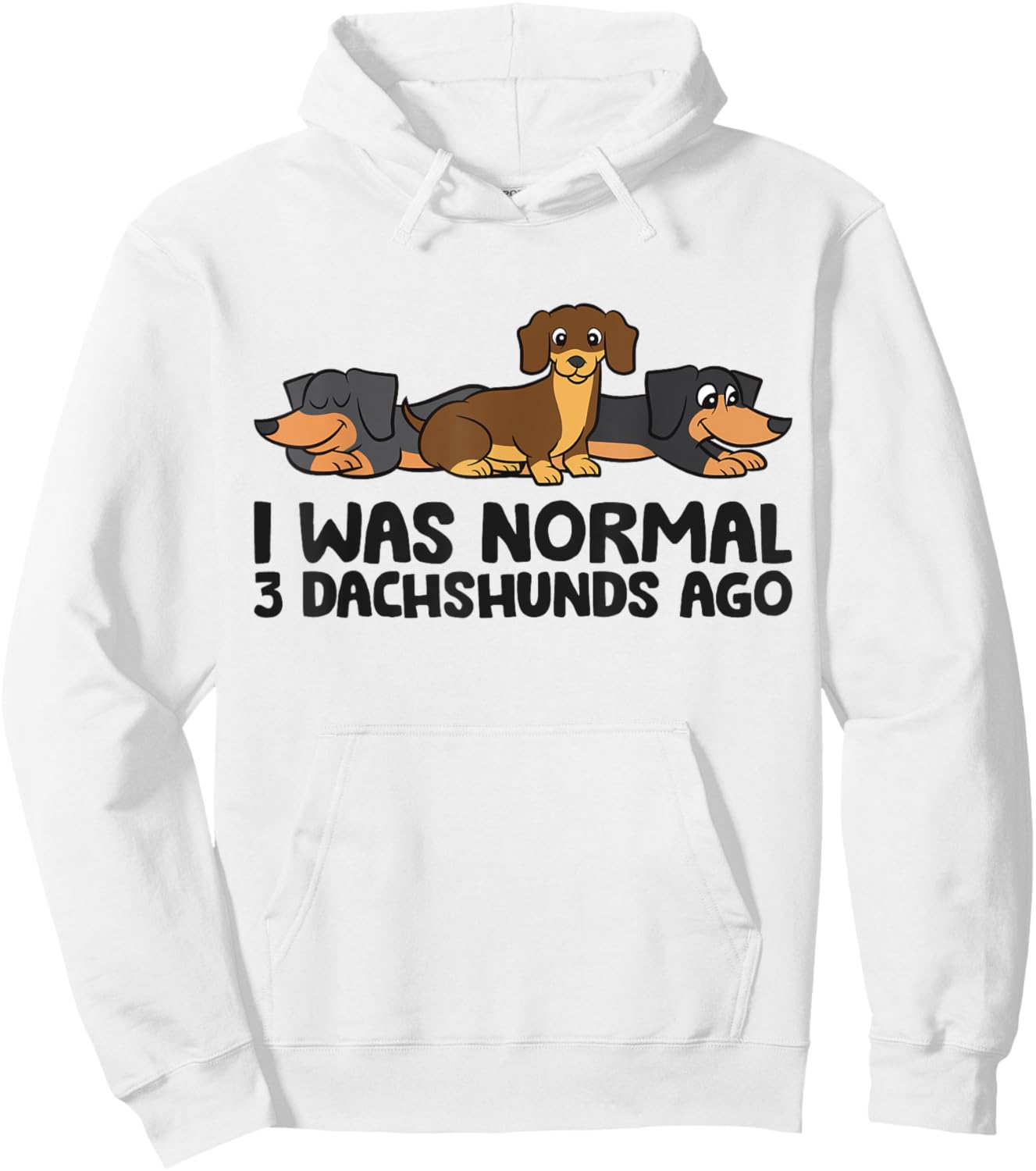 I Was Normal 3 Dachshunds Ago Funny Dachshund Hoodie - Hoodie | White