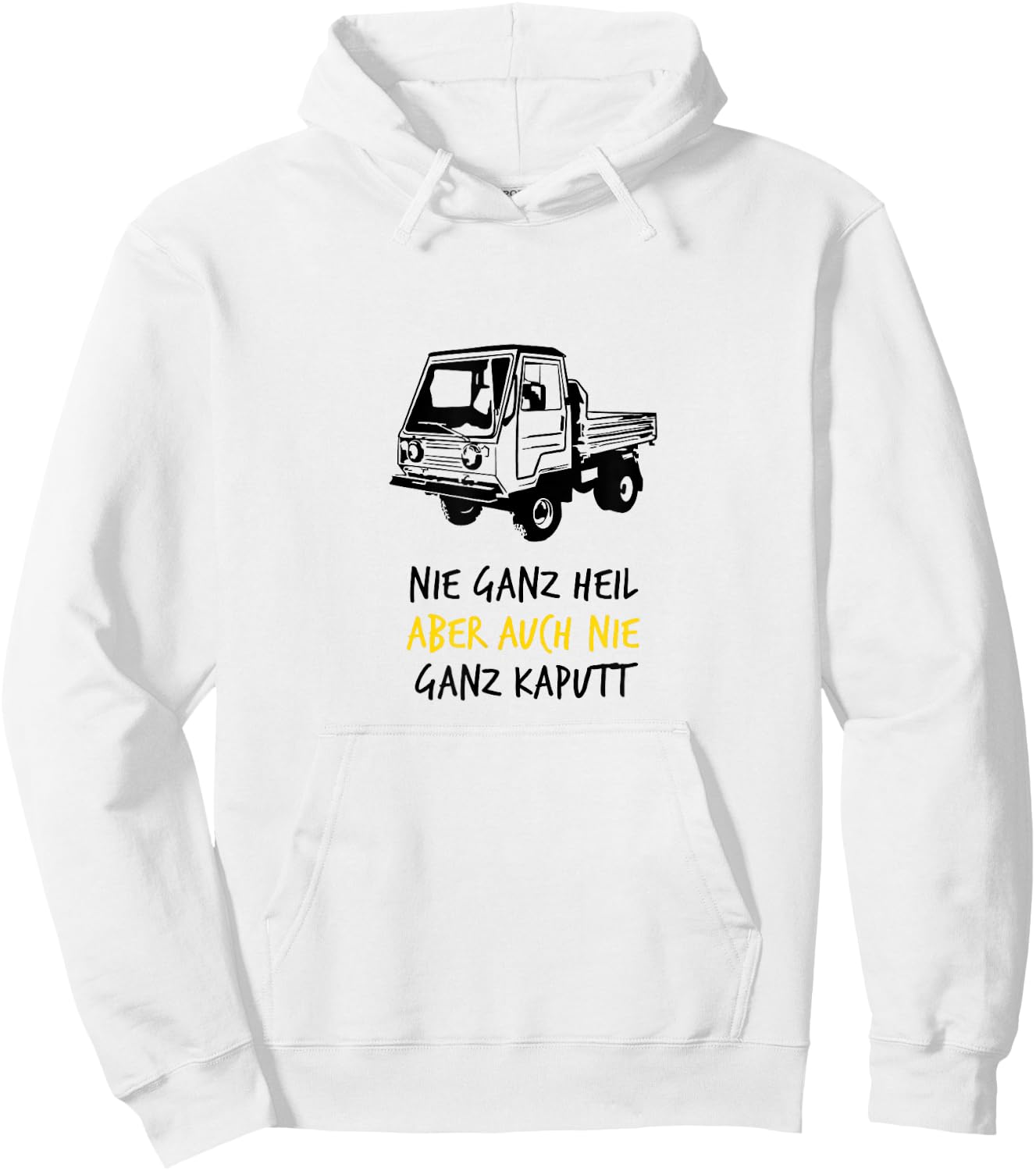 Multicar IFA DDR East German Commercial Vehicle M22 M25 M26 Dumper , gray Hoodie - Hoodie | White