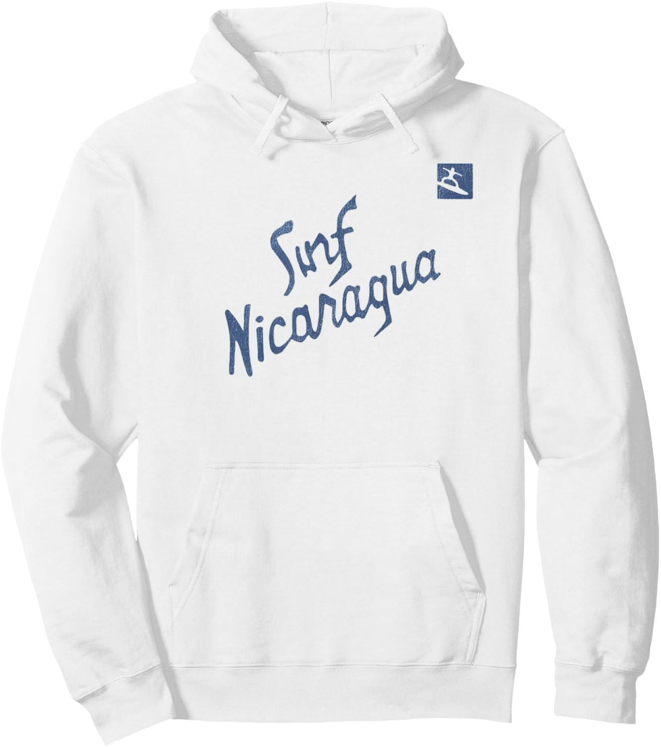 Surf Nicaragua Funny 1980s Retro Vintage Graphic Hoodie - Hoodie | White