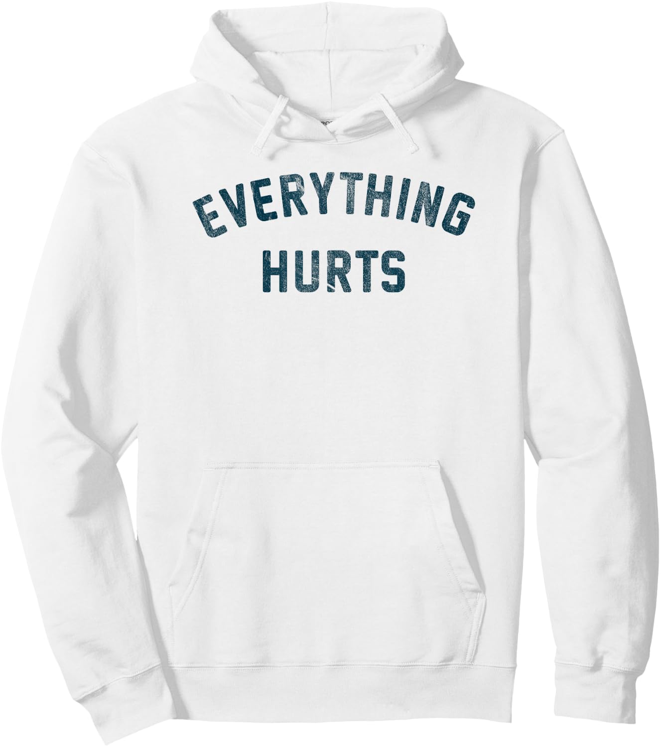 Everything Hurts Running Hoodie - Hoodie | White