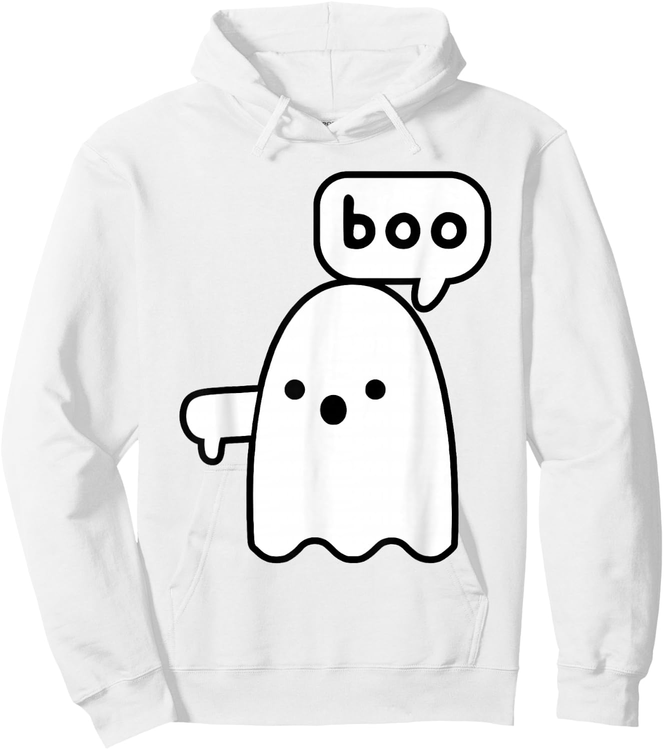 Thumbs Down Ghost Screaming Boo Disapproval Ghost halloween Hoodie - Hoodie | White