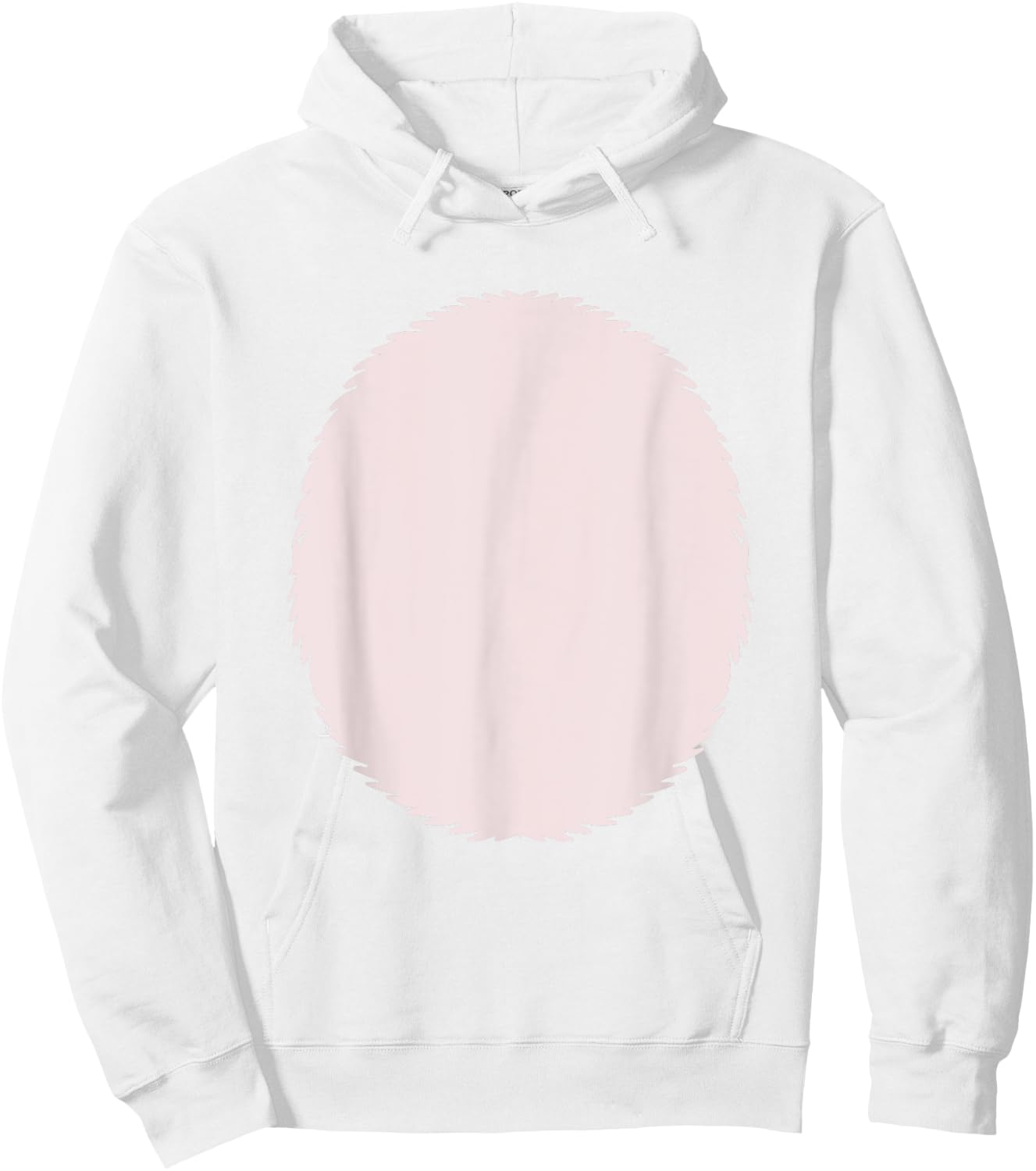 pig costume apparel Pig Belly Pink Fur Barnyard Animal Piggy Hoodie - Hoodie | White
