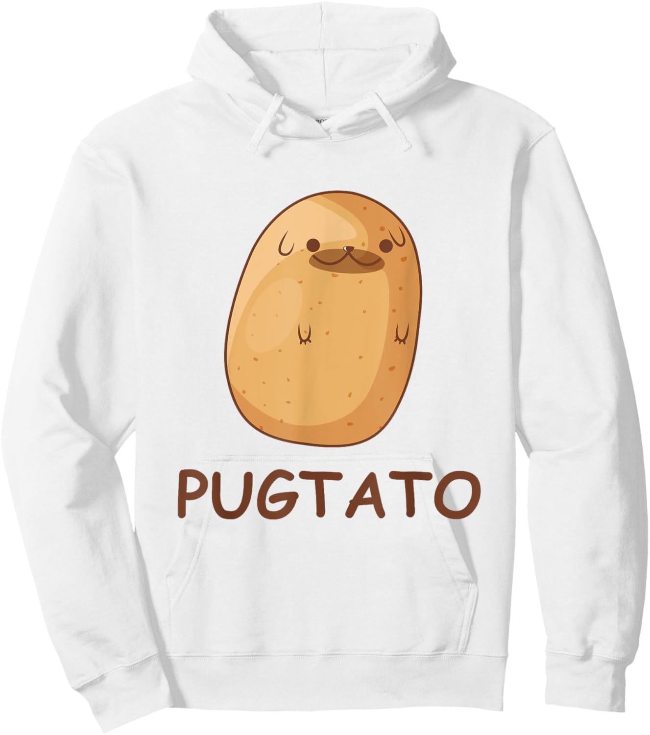 Cute Pug Potato Shirt Funny Dog Potato PUGTATO Hoodie - Hoodie | White
