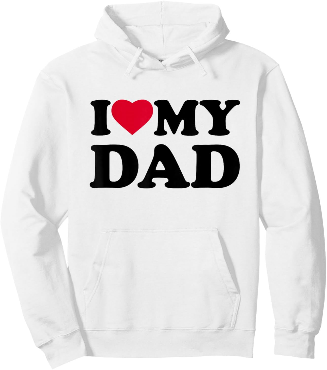 I Love My Dad Heart Family Grandpa Hoodie - Hoodie | White