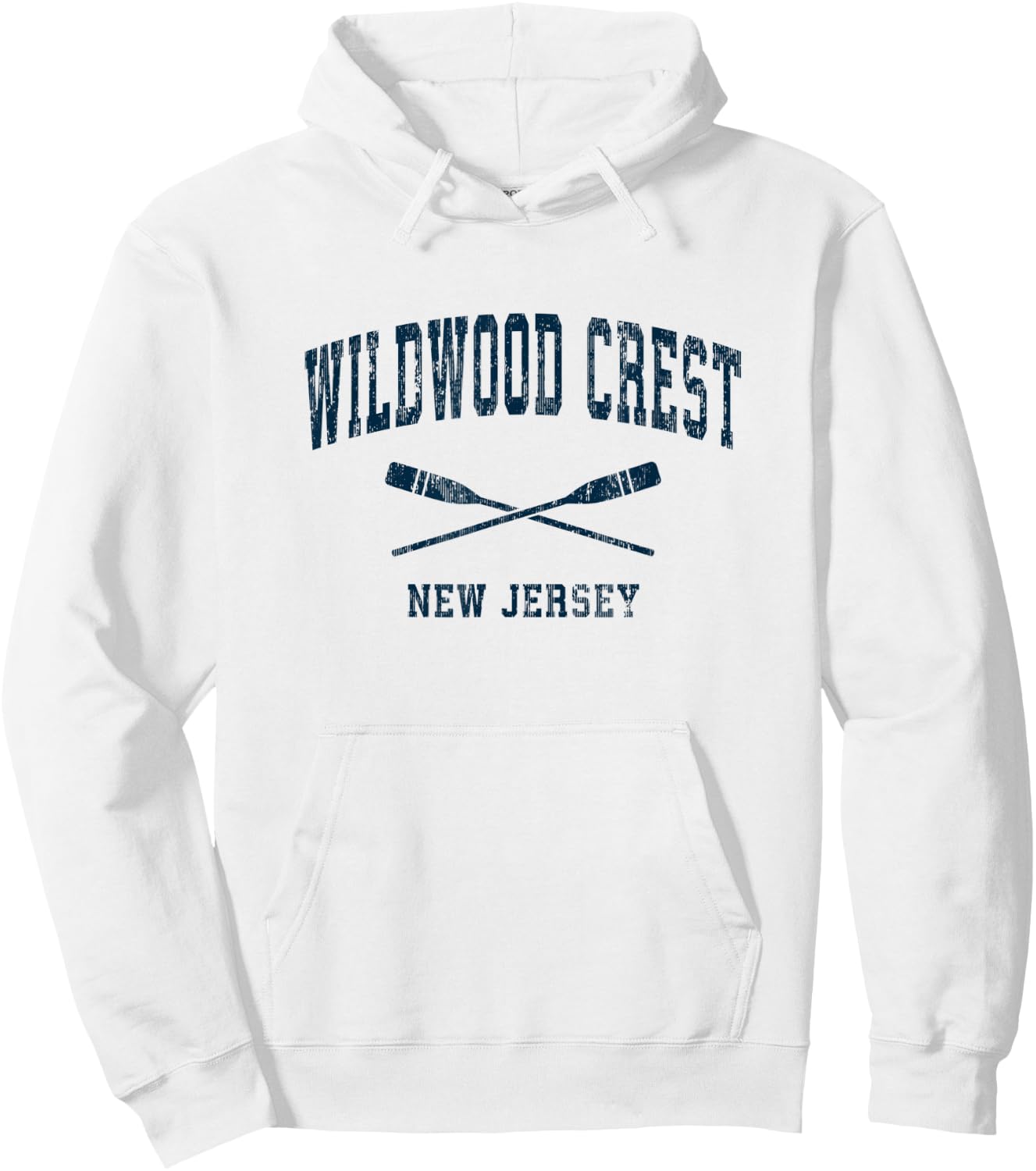 Wildwood Crest New Jersey Vintage Nautical Paddles Sports Oa Hoodie - Hoodie | White