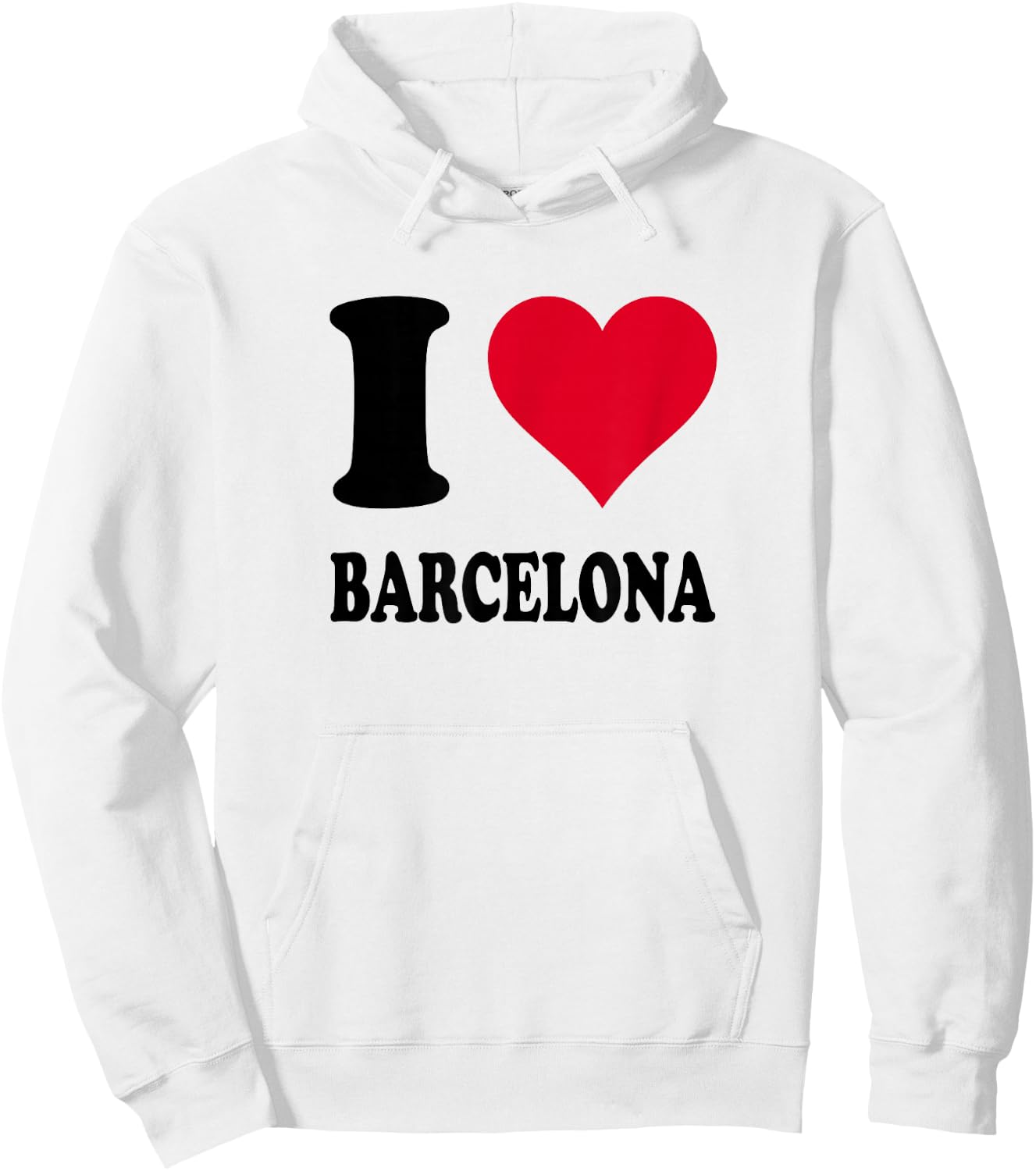 I Love Barcelona , white, S Hoodie - Hoodie | White