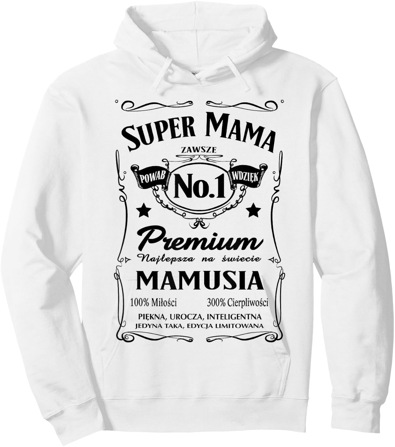 Super Mama Prezent dla Mamy Polska Koszulka Hoodie - Hoodie | White