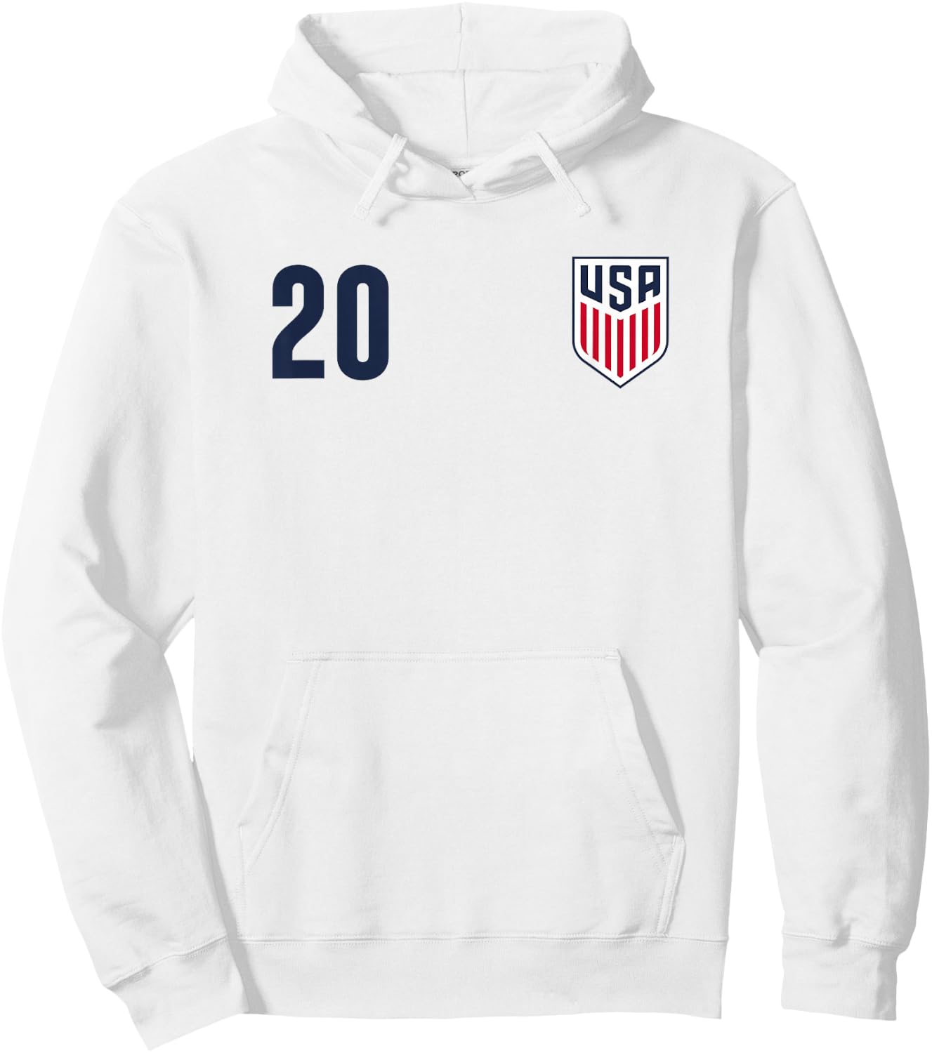 Officially Licensed US Soccer Folarin Balogun, Legacy #20 Hoodie - Hoodie | White