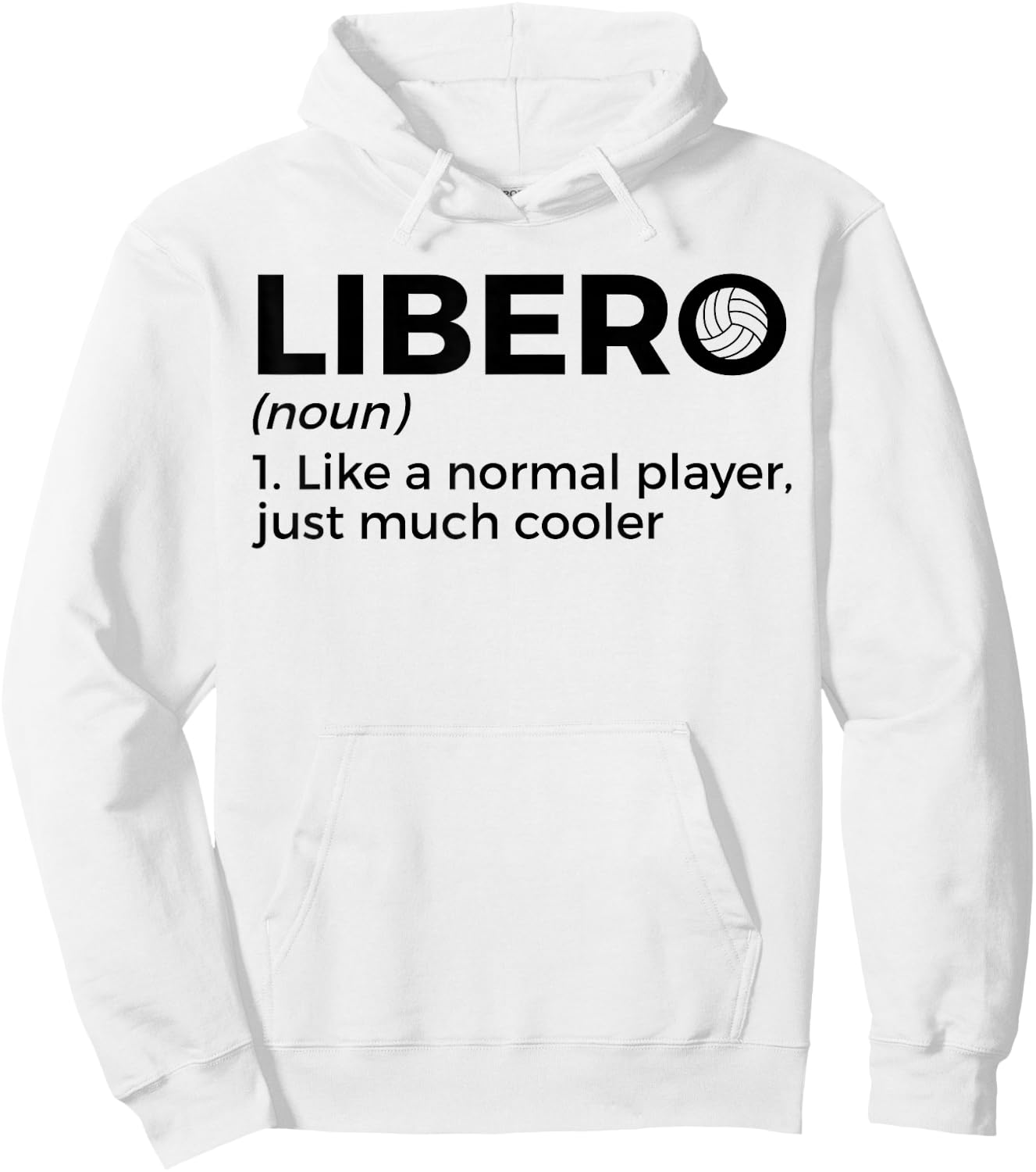 Lustiger Volleyball Libero Definition Hoodie - Hoodie | White