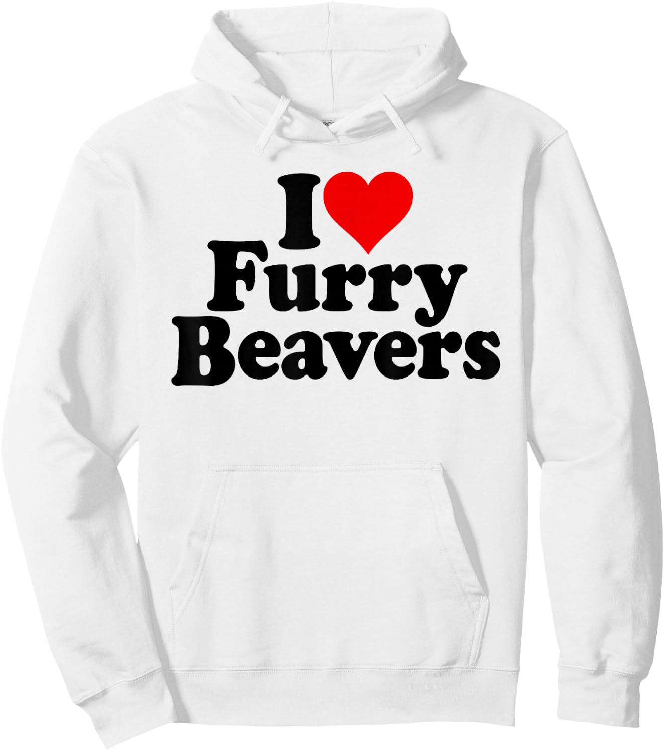 I Love Heart Furry Beavers Hoodie - Hoodie | White